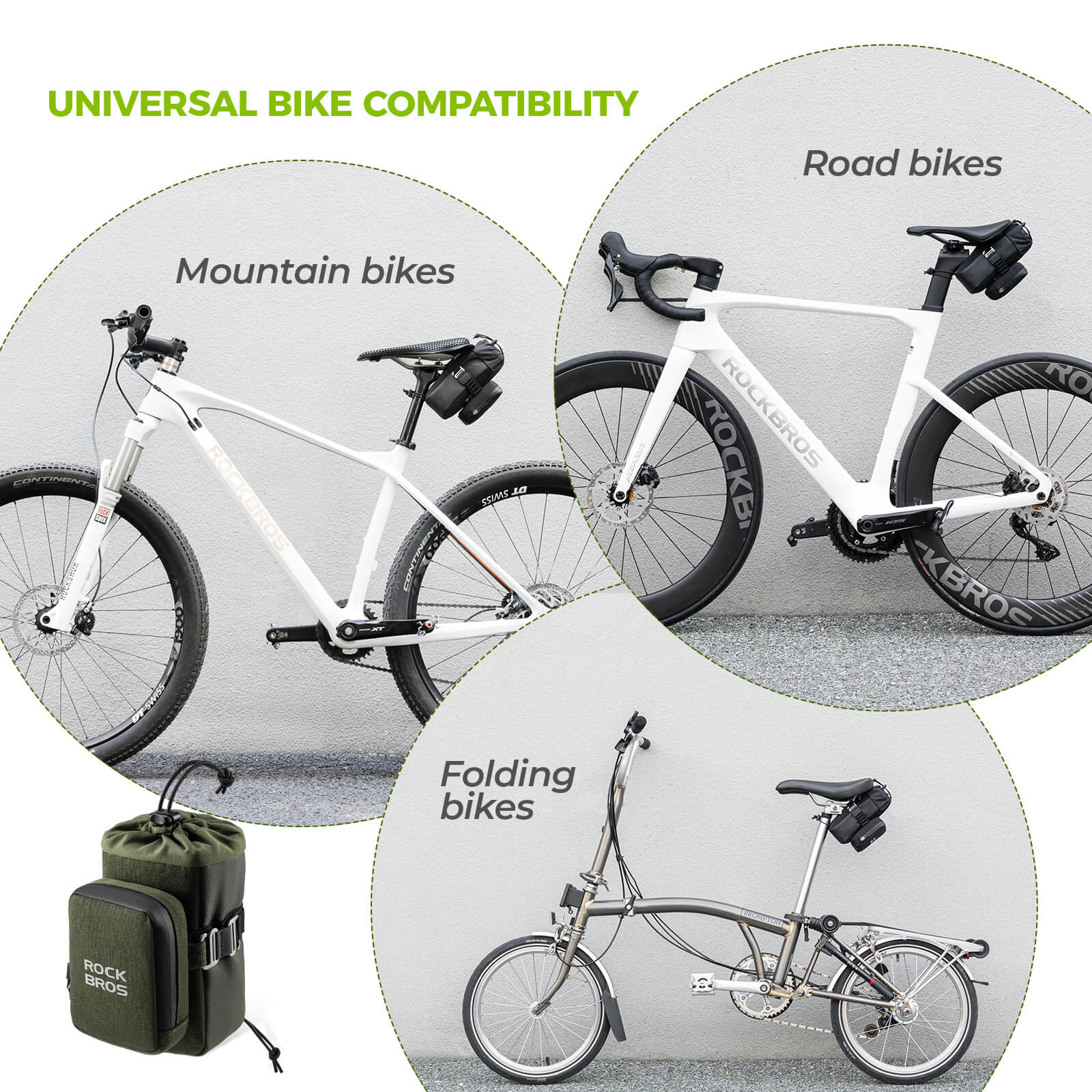 2 In 1 Bike Saddle Bag With Bottle Bag - Image 8