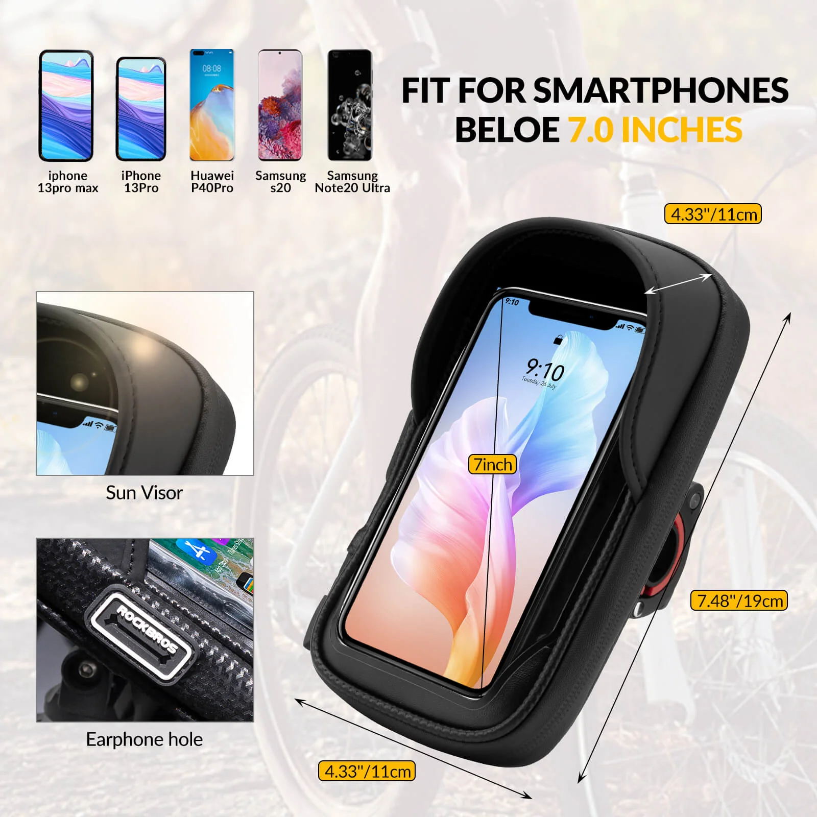 360° Rotating Bike Phone Mount Bag - Image 8