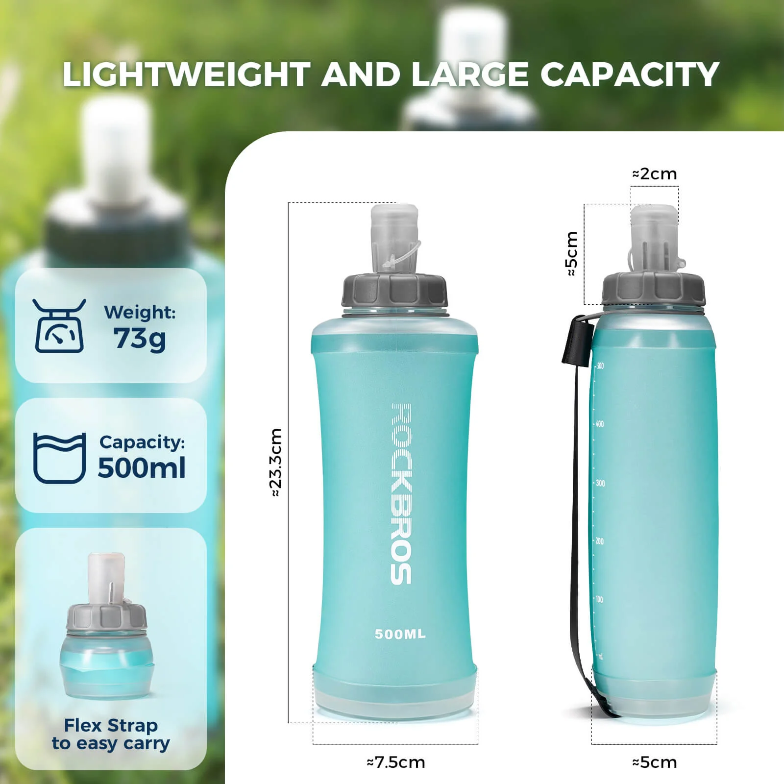 500ml Water Soft Flask - Image 7