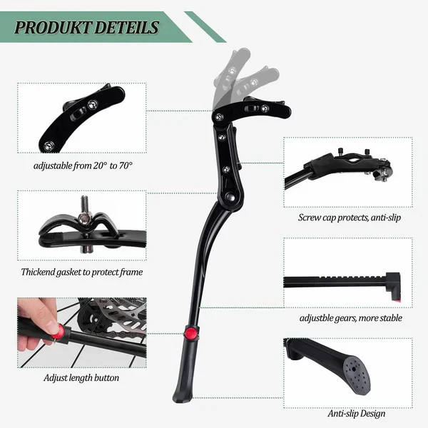 Adjustable Bike Kickstand 24-29 Inch - Image 4