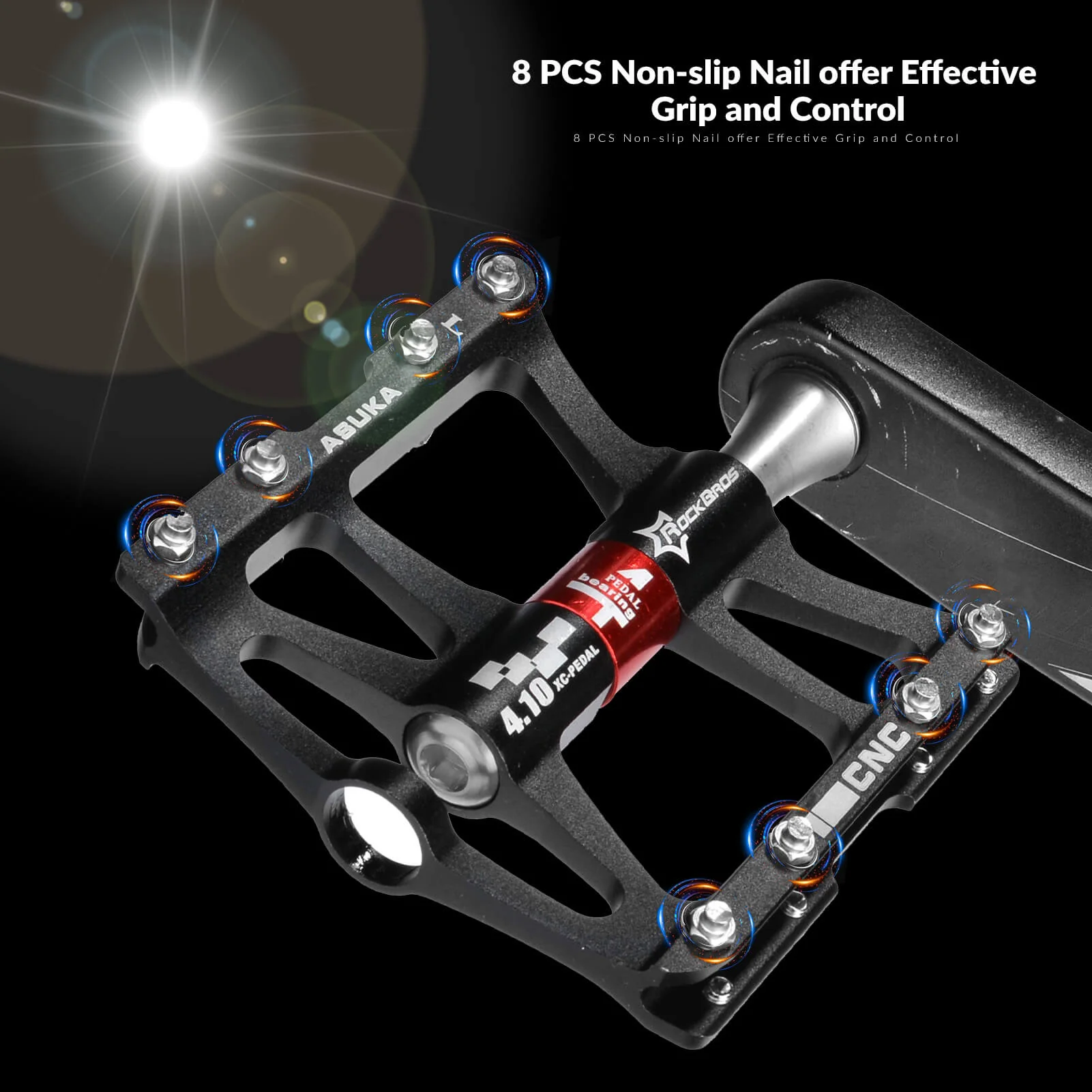 Aluminum Alloy 4 Bearings Mountain Bike Pedals - Image 8