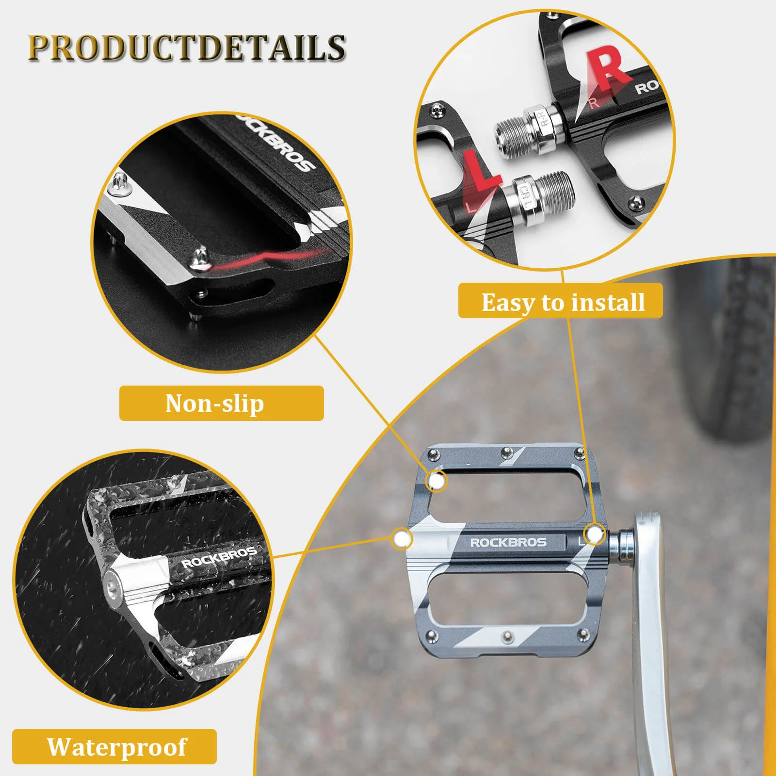 Aluminum Alloy Bearing Pedals - K306 - Image 5