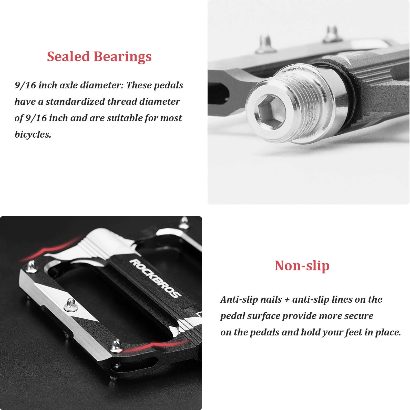 Aluminum Alloy Bearing Pedals - K306 - Image 9