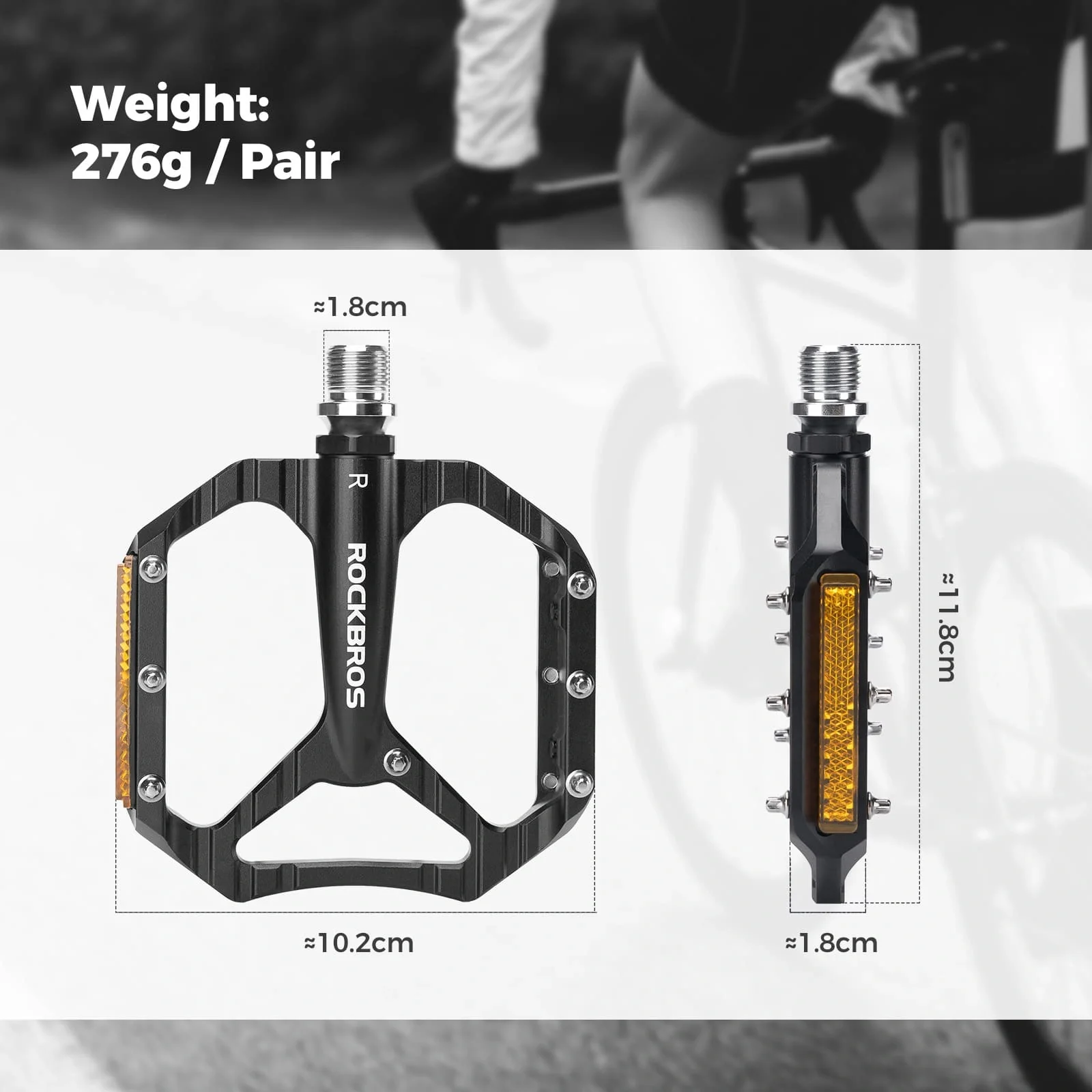 Aluminum Alloy Lightweight Reflective Bike Pedals - Image 19