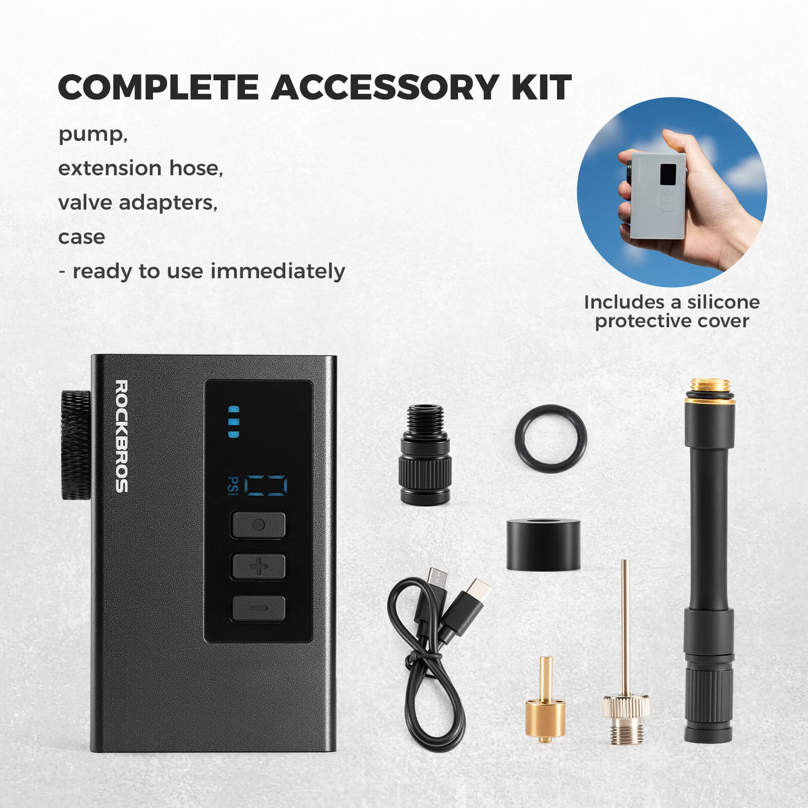 AS240 PRO Mini Electric Bike Pump - Image 8