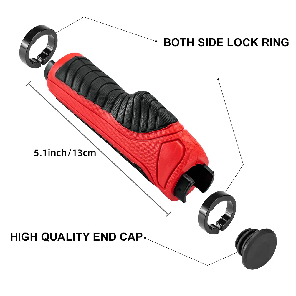 Bike Handle Grips with Double Lock-On Clamps – Aluminum Ends for MTB & BMX - Image 10