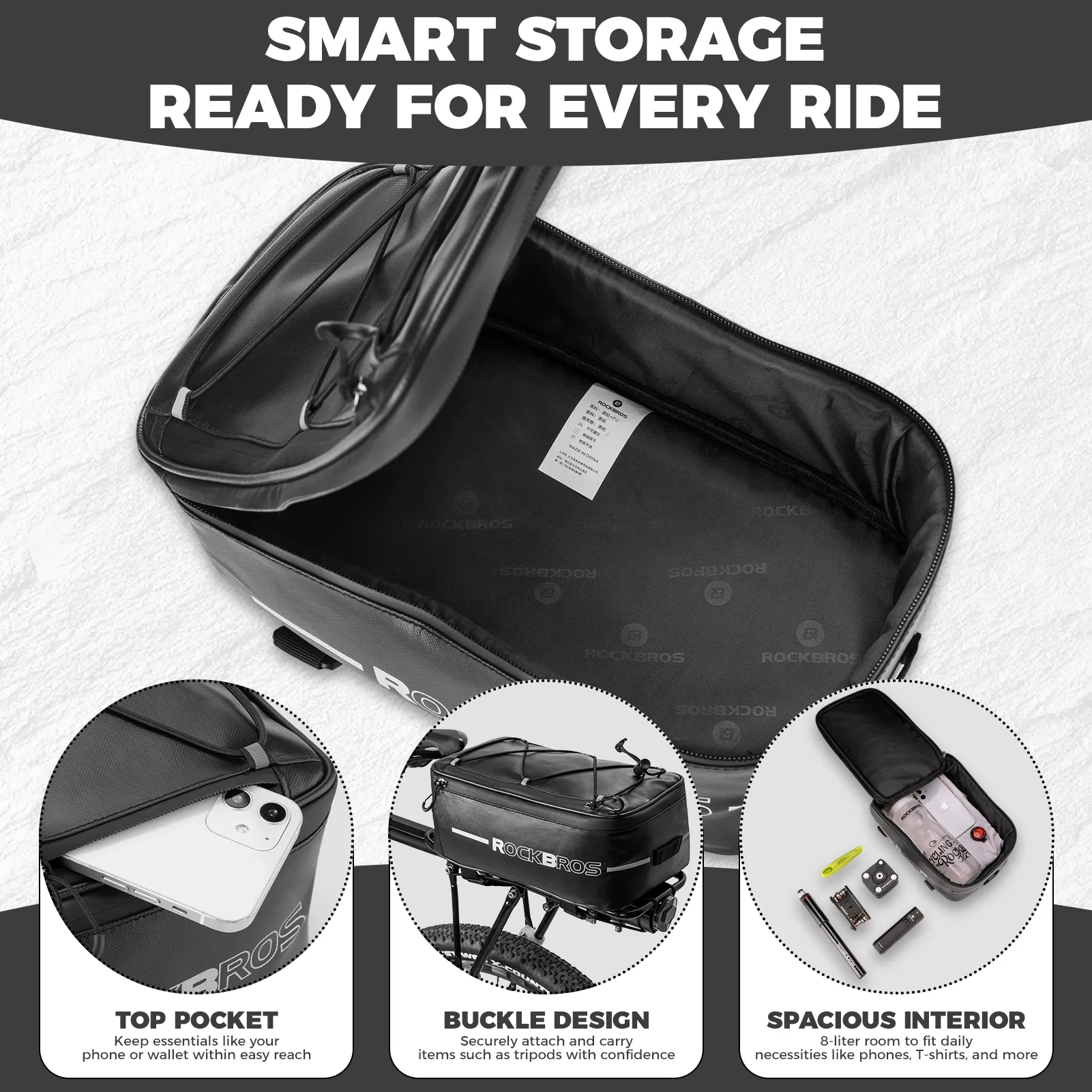 Bike Rear Rack Bag - Image 4