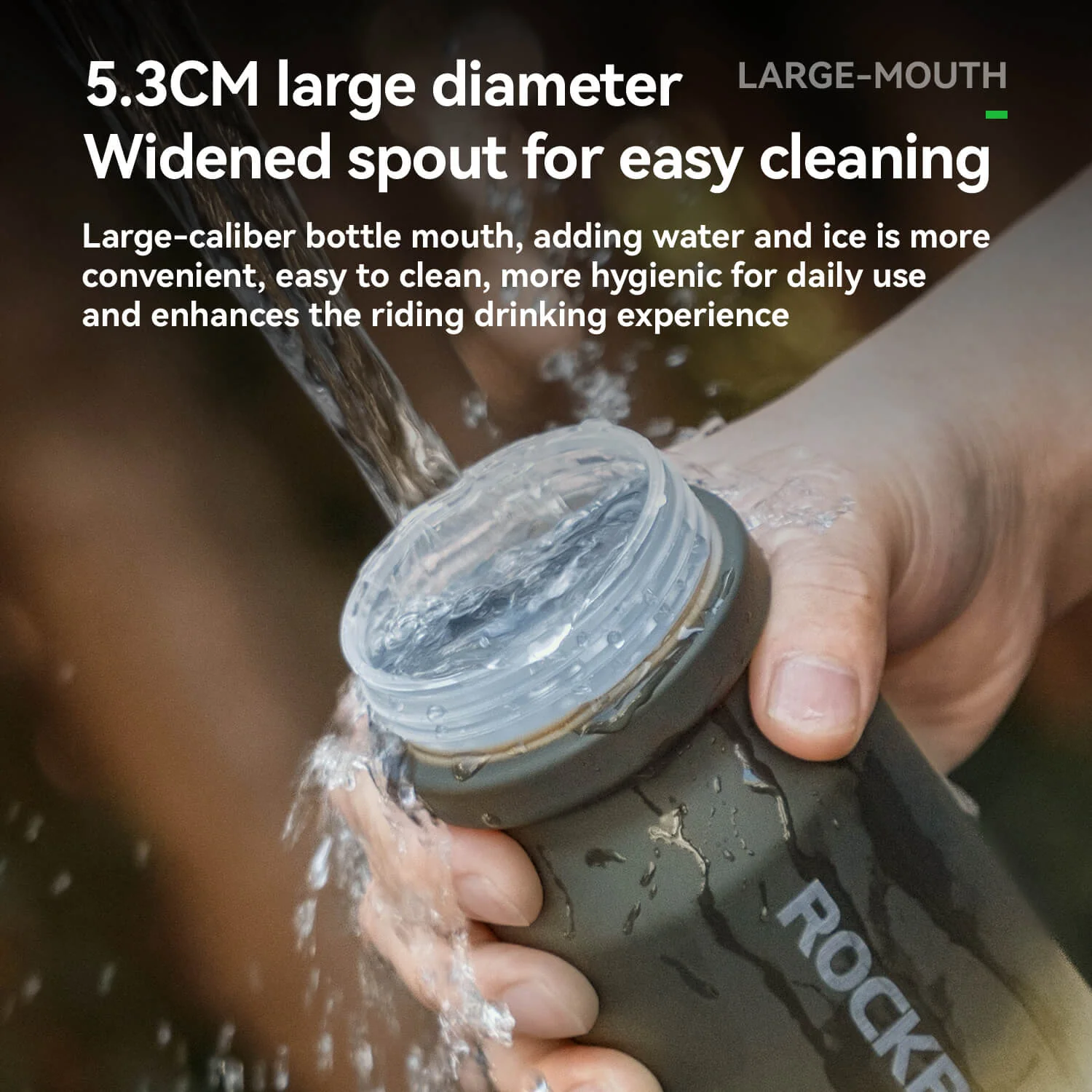 Bike Water Bottle with Soft-Touch Grip & Pull-Top Lid - 600/750ml - Image 10