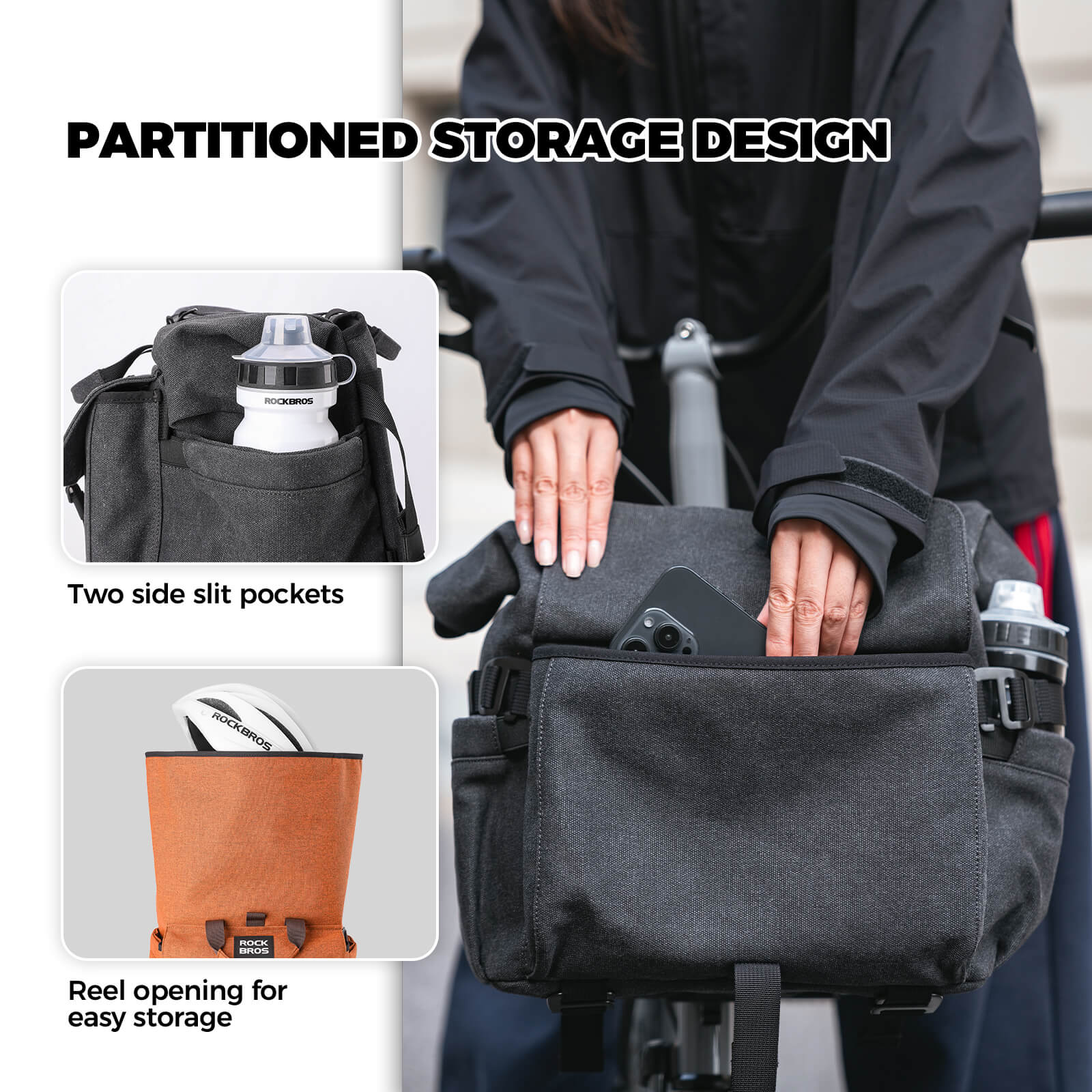 Folding Bike Handlebar Bag - 11.5L - Image 4
