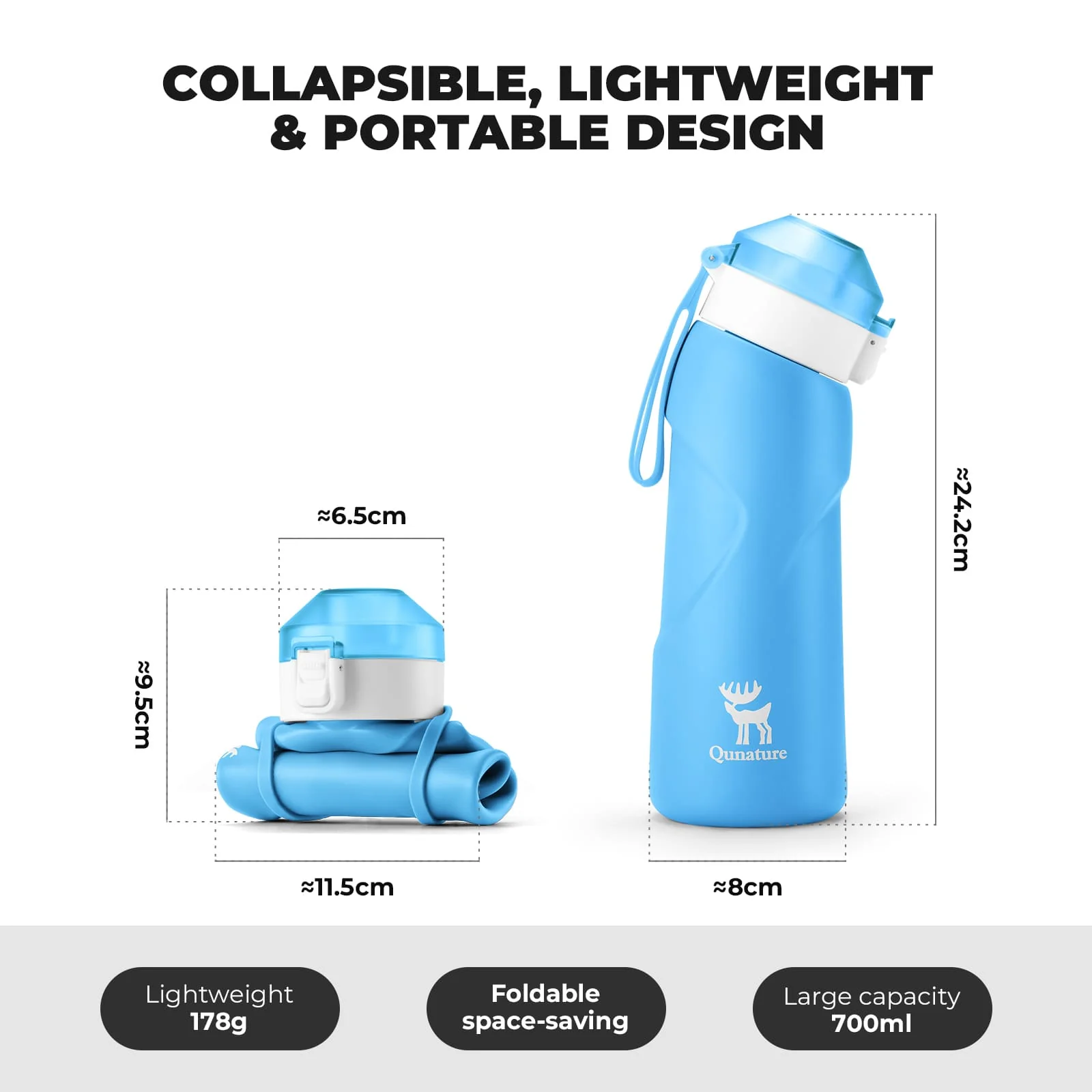 Collapsible Silicone Water Bottle - Image 11