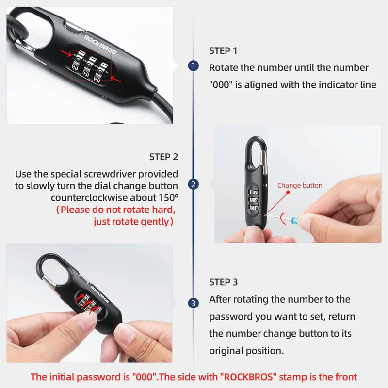 Combination Cable Bike Lock - Image 13