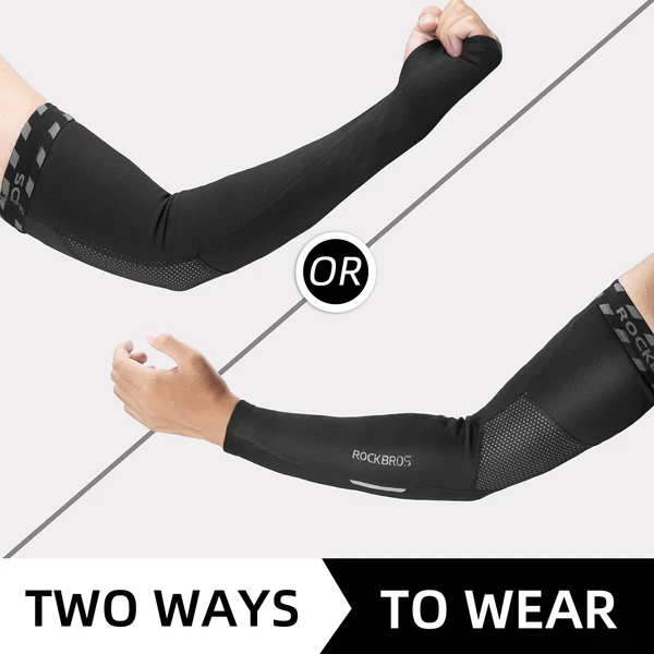 Cycling Arm Warmers Thermal Sleeves with Thumb Holes Unisex - Image 6