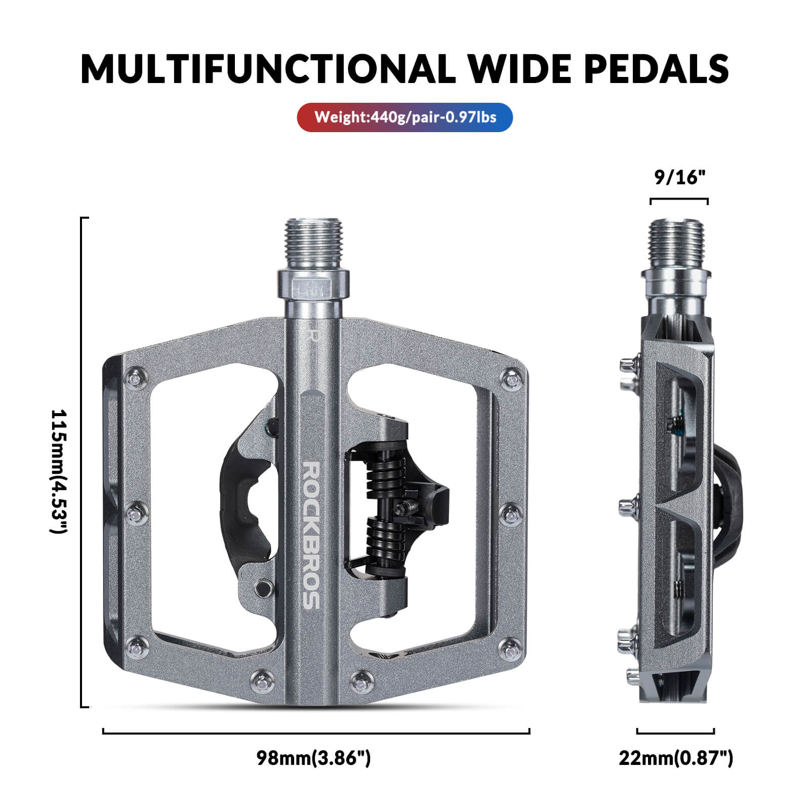 Dual-Use Clipless & Flat Bike Pedals - Image 26