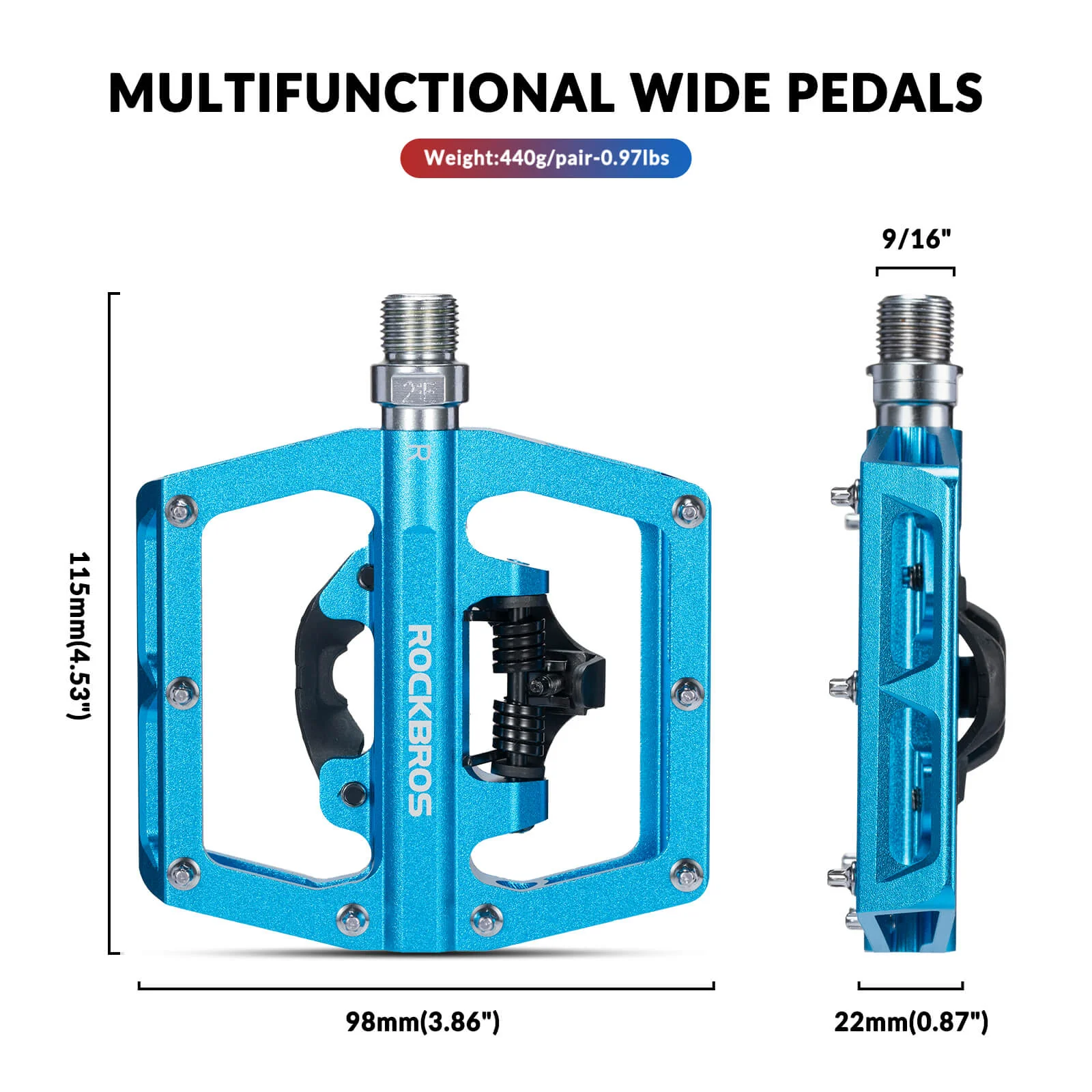 Dual-Use Clipless & Flat Bike Pedals - Image 28