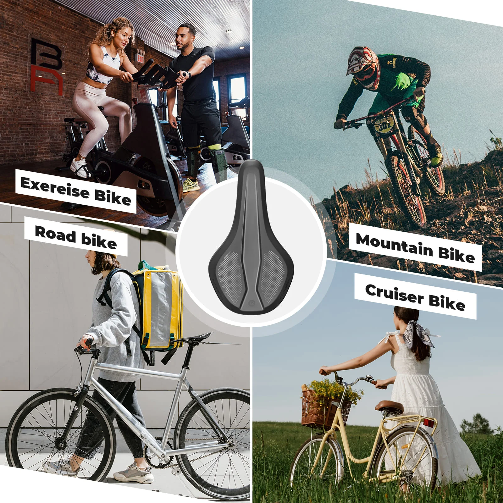 Eco-Friendly Comfortable PVC Leather Bike Saddle - Image 8