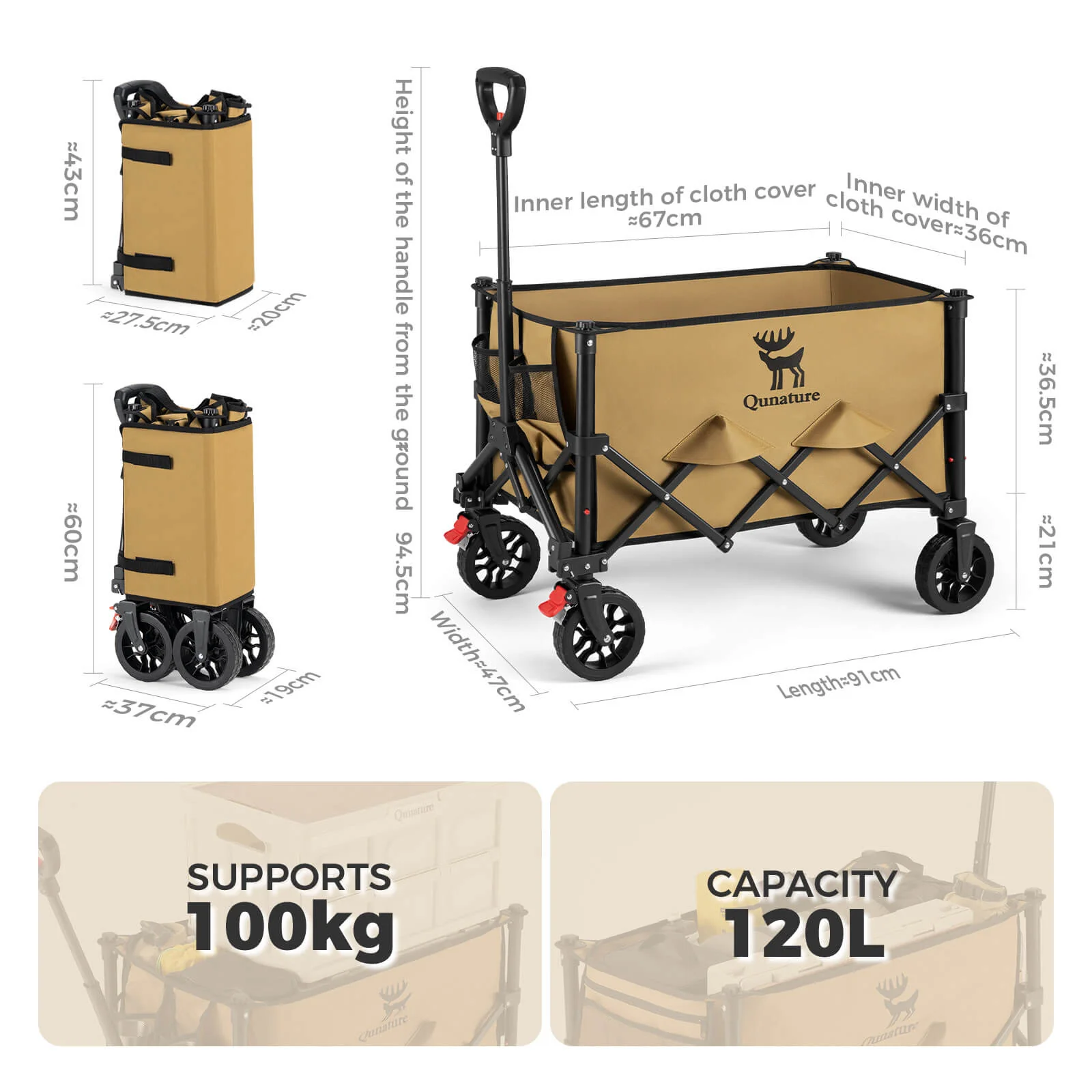 Foldable Camping Wagon With Wheels - Image 5