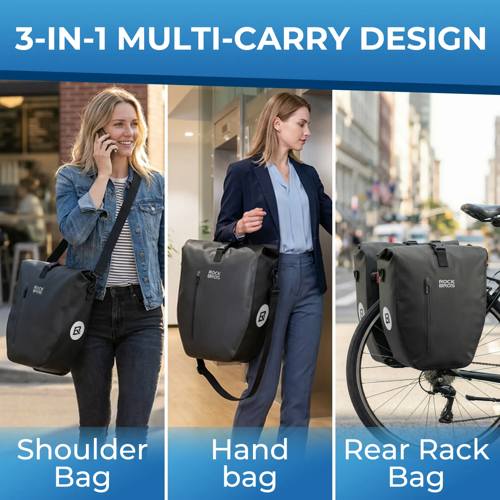 AS-166 Fully Waterproof Bike Pannier - 20L - Image 7