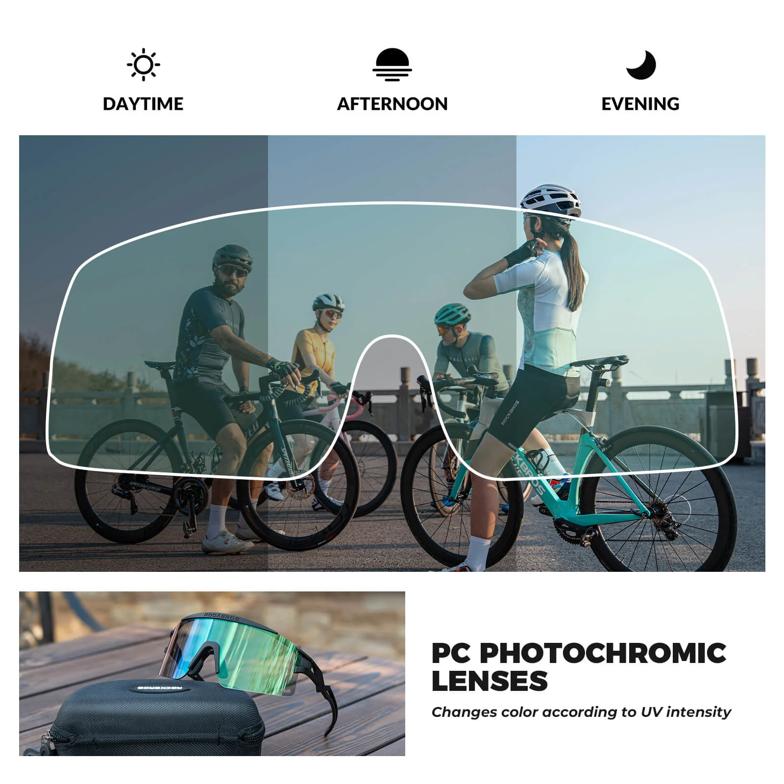 Half Frame Photochromic Cycling Sunglasses - SP337 - Image 7