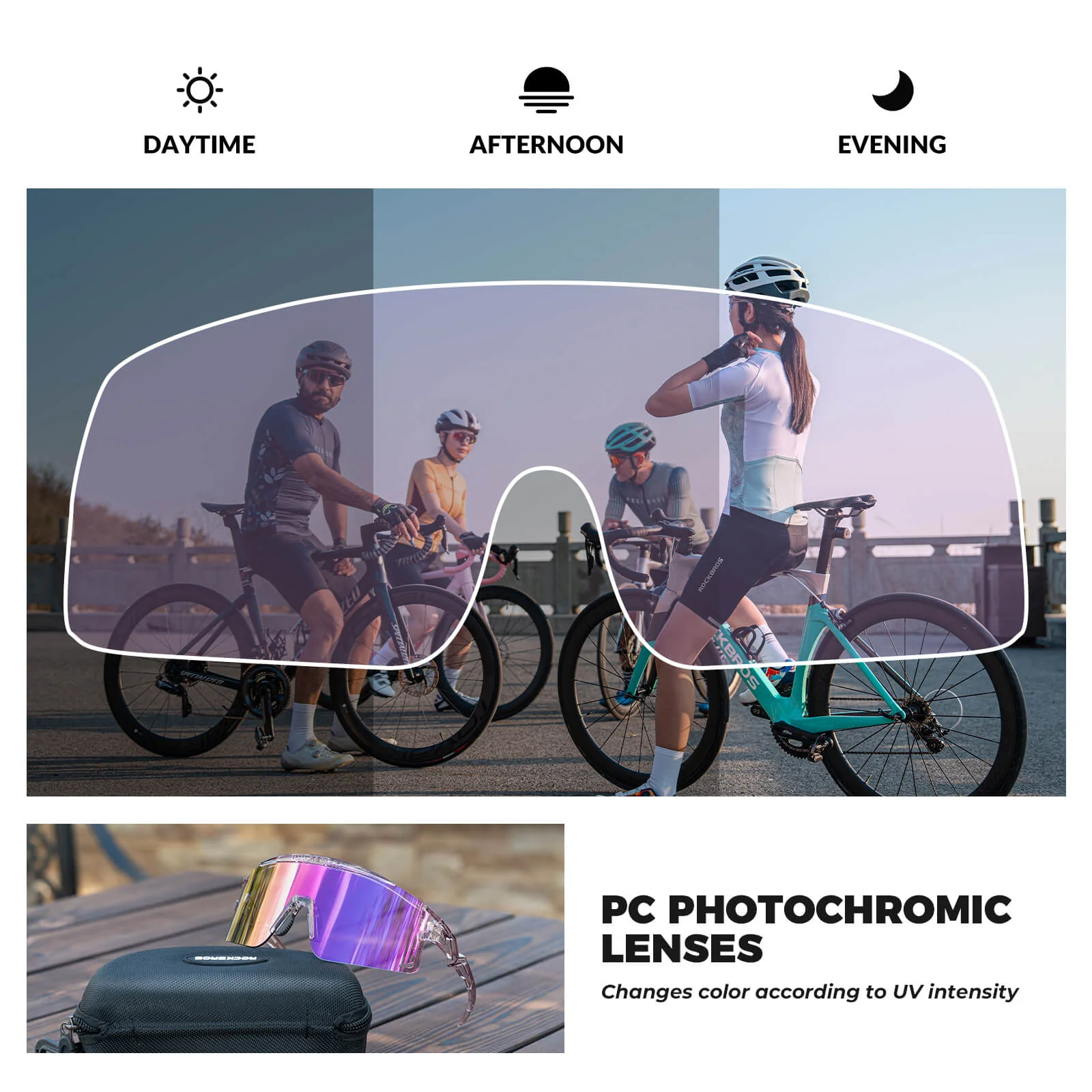 Half Frame Photochromic Cycling Sunglasses - SP337 - Image 8
