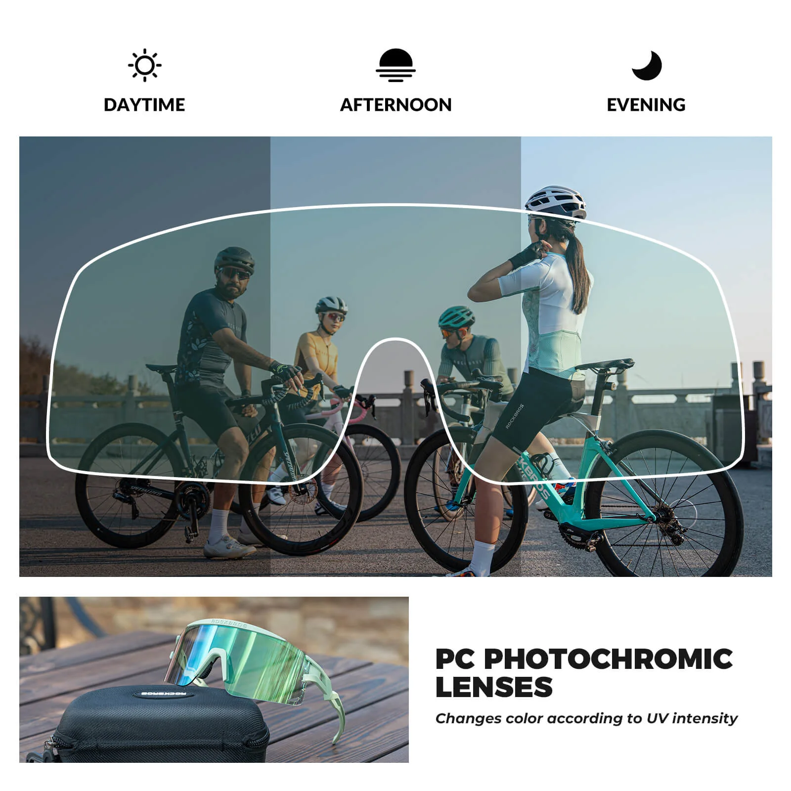 Half Frame Photochromic Cycling Sunglasses - SP337 - Image 9