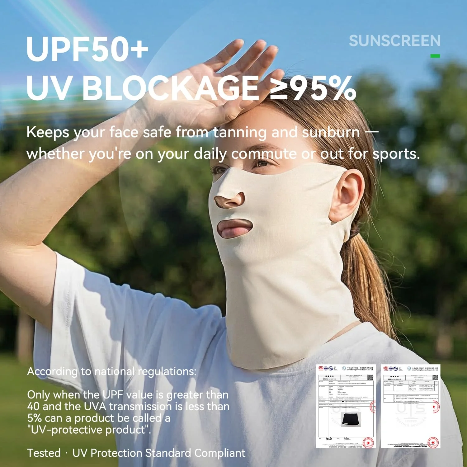 Ice Silk Sun Protection Face Mask with Vent - Image 8