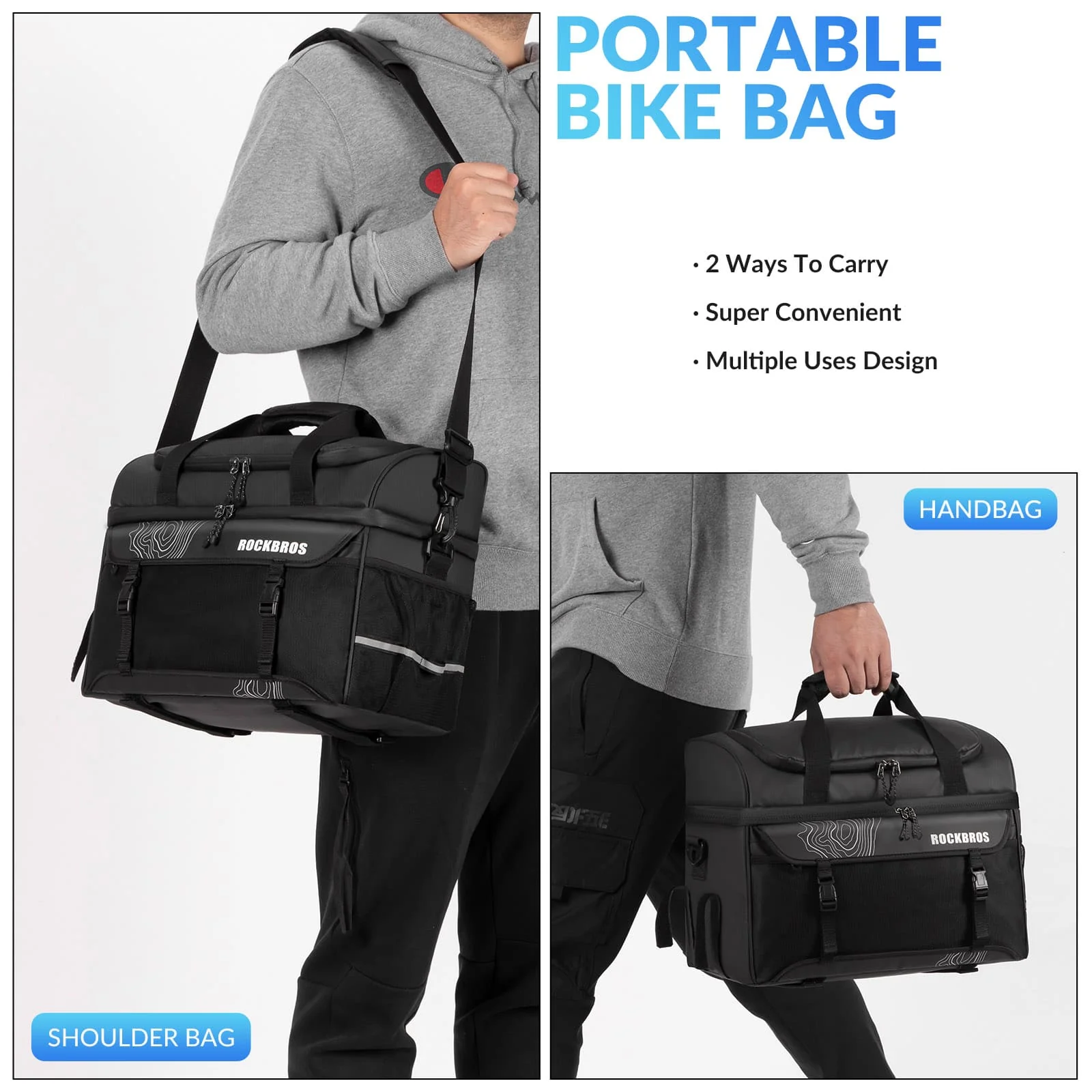 Insulated Bike Rear Rack Cooler Pannier – 11L - Image 9
