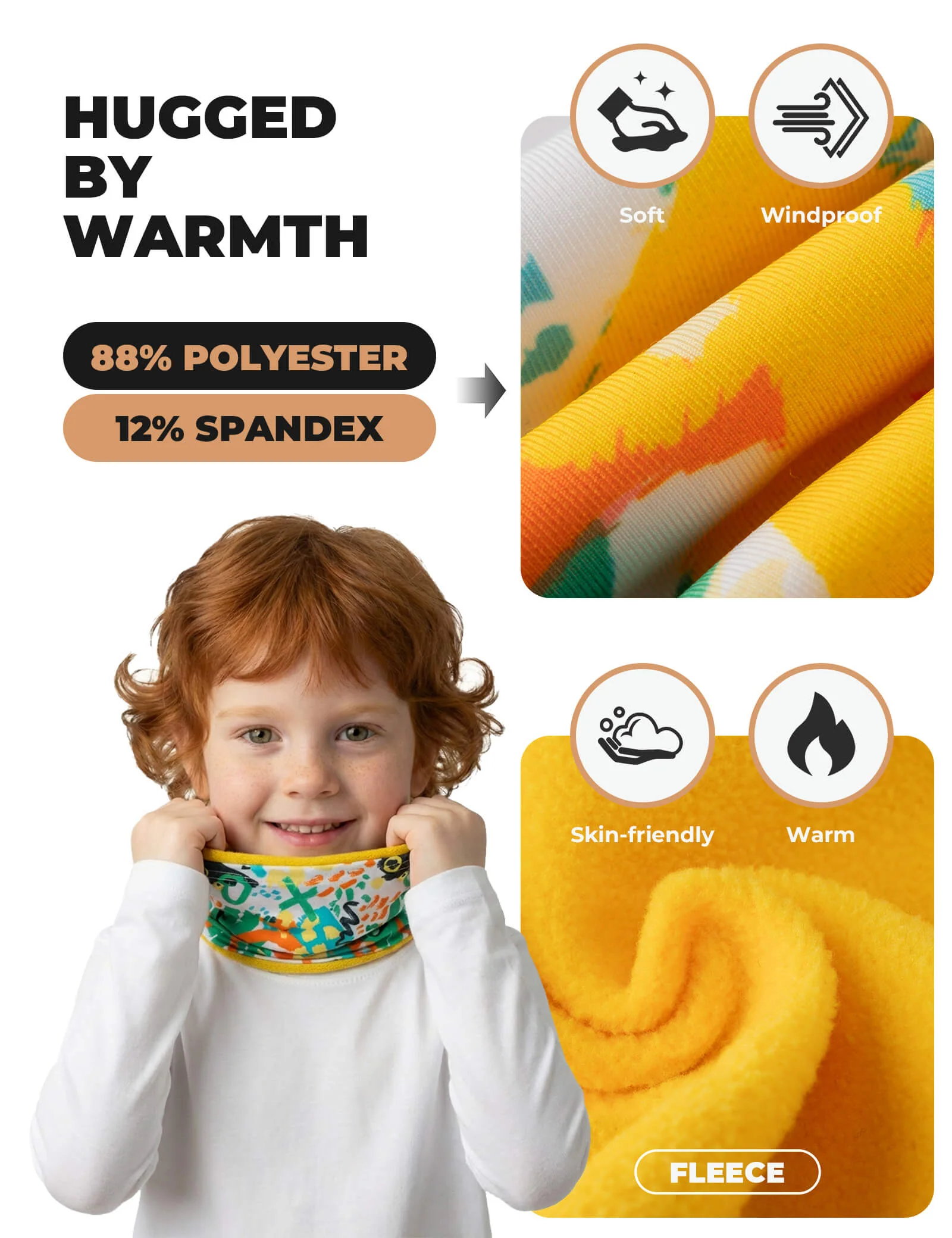 Kids Fleece Warm Face Cover & Neck Gaiter - Image 10
