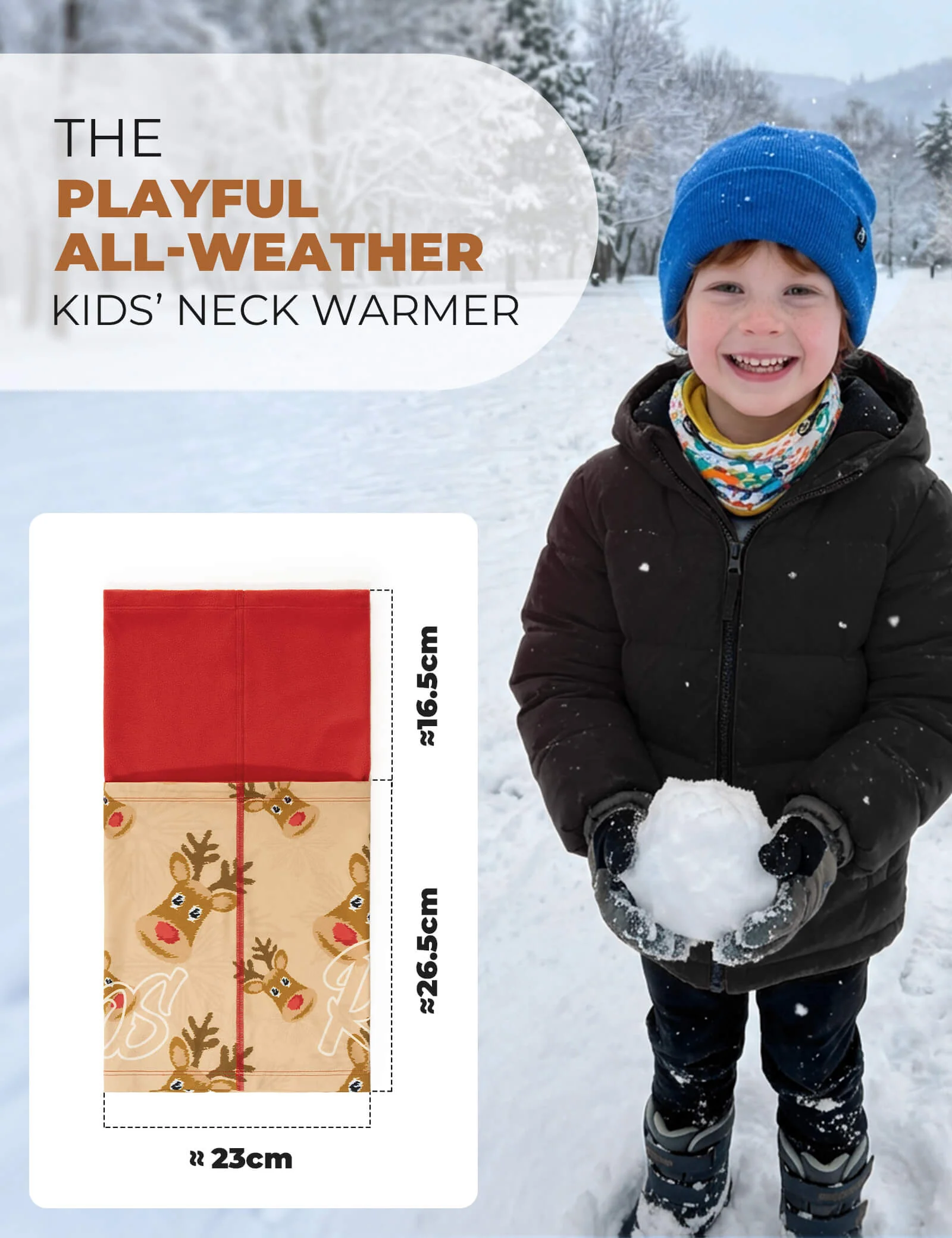 Kids Fleece Warm Face Cover & Neck Gaiter - Image 9