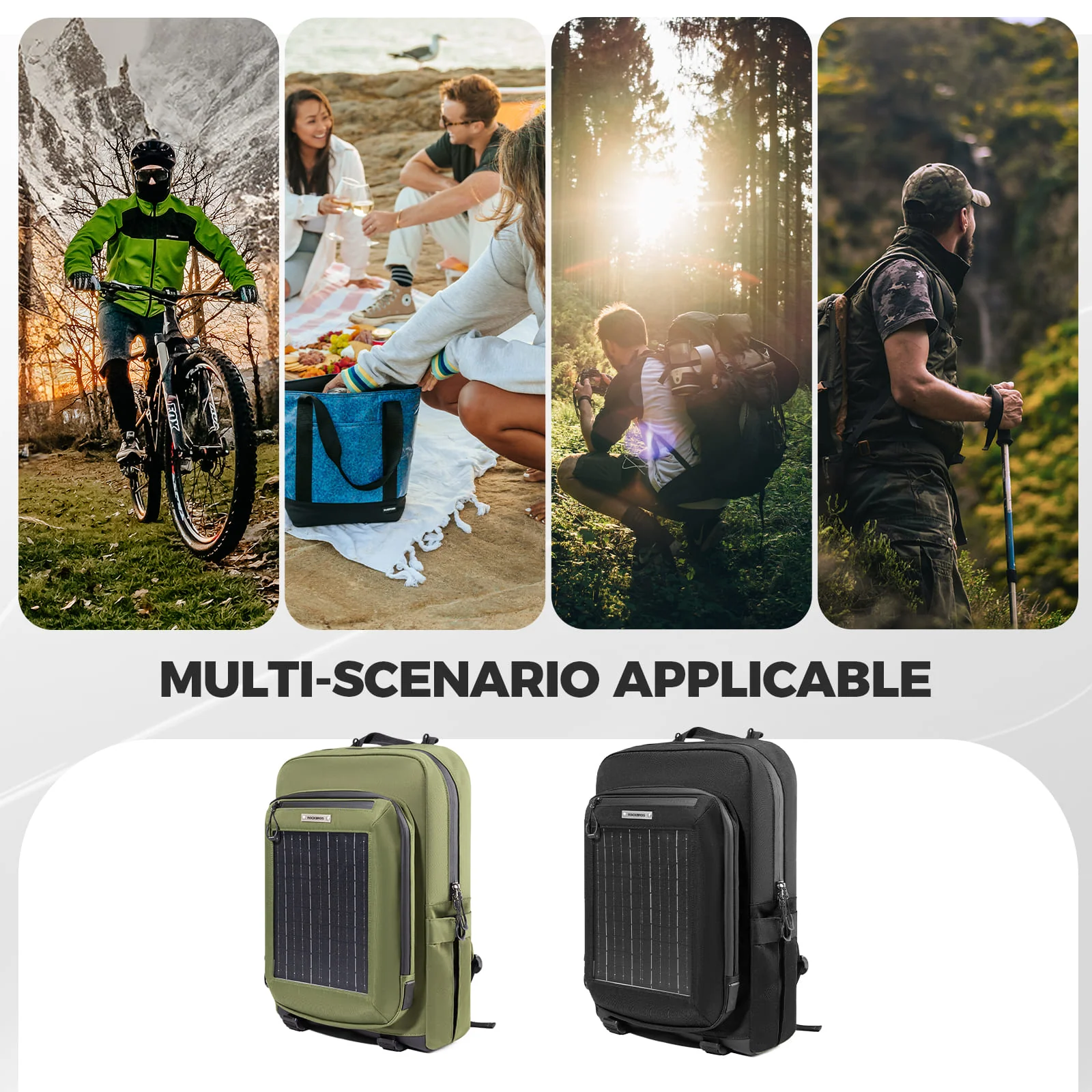 Large Capacity Solar-Powered Cycling Backpack-20L - Image 16