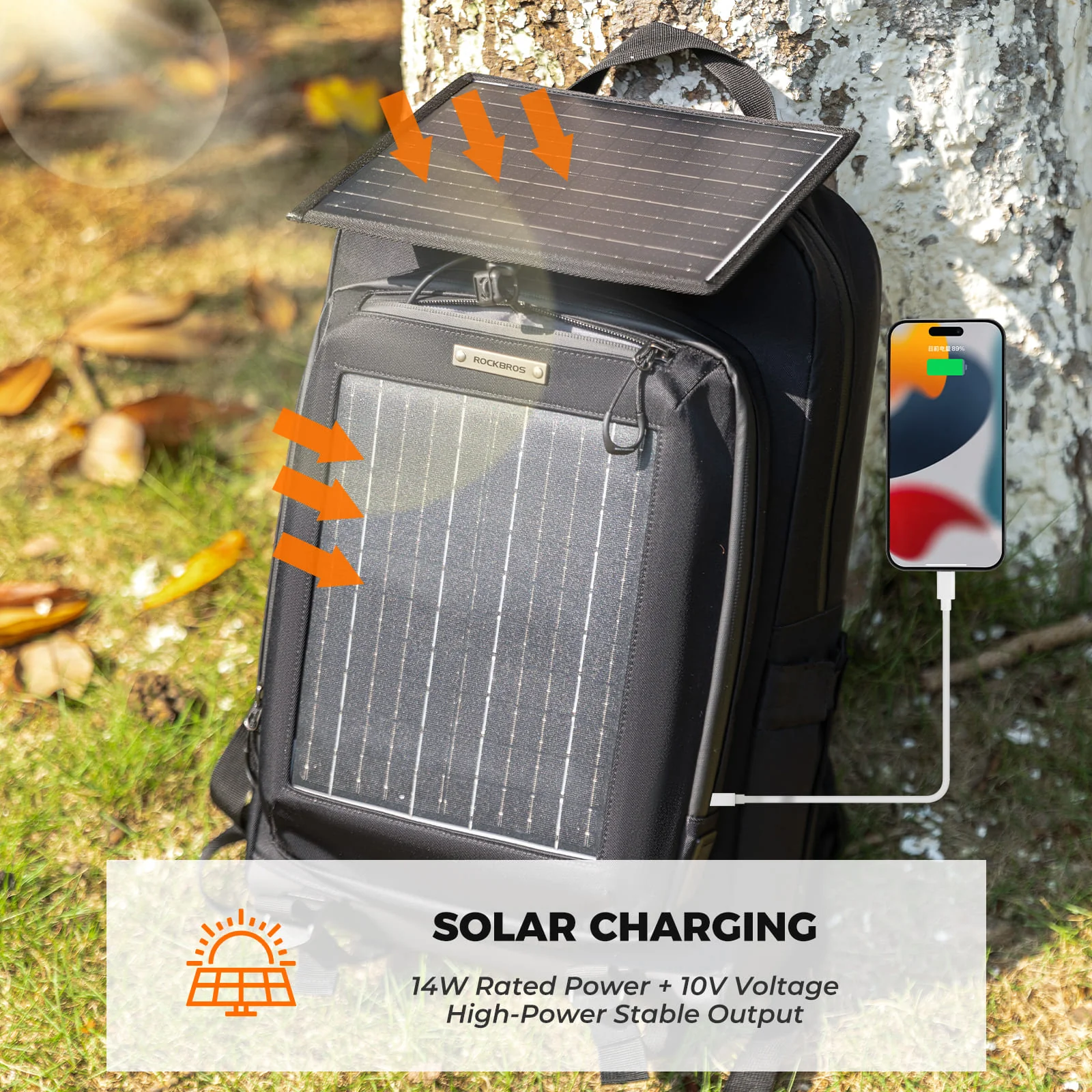 Large Capacity Solar-Powered Cycling Backpack-20L - Image 9
