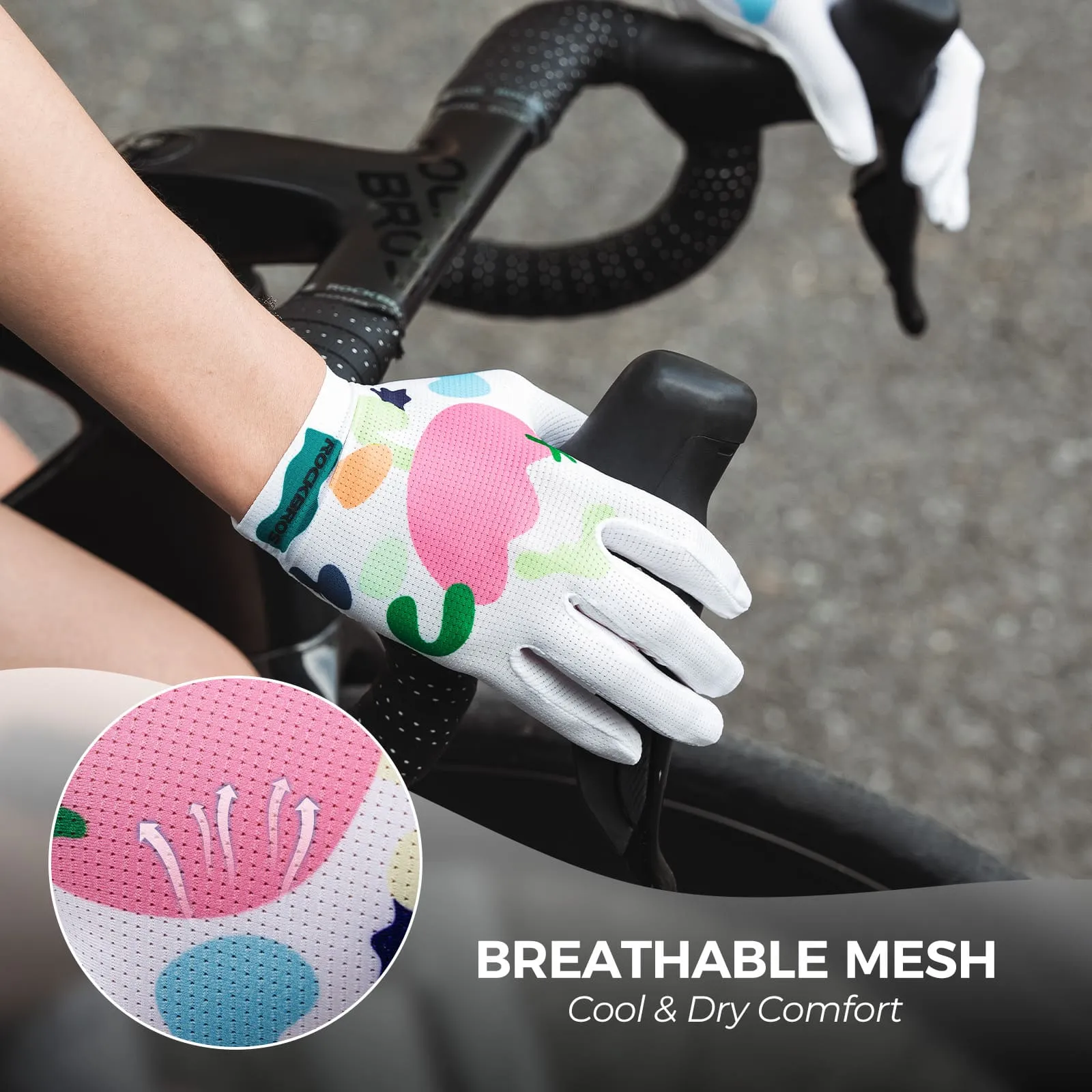 Lightweight Full Finger Cycling Gloves - Image 7