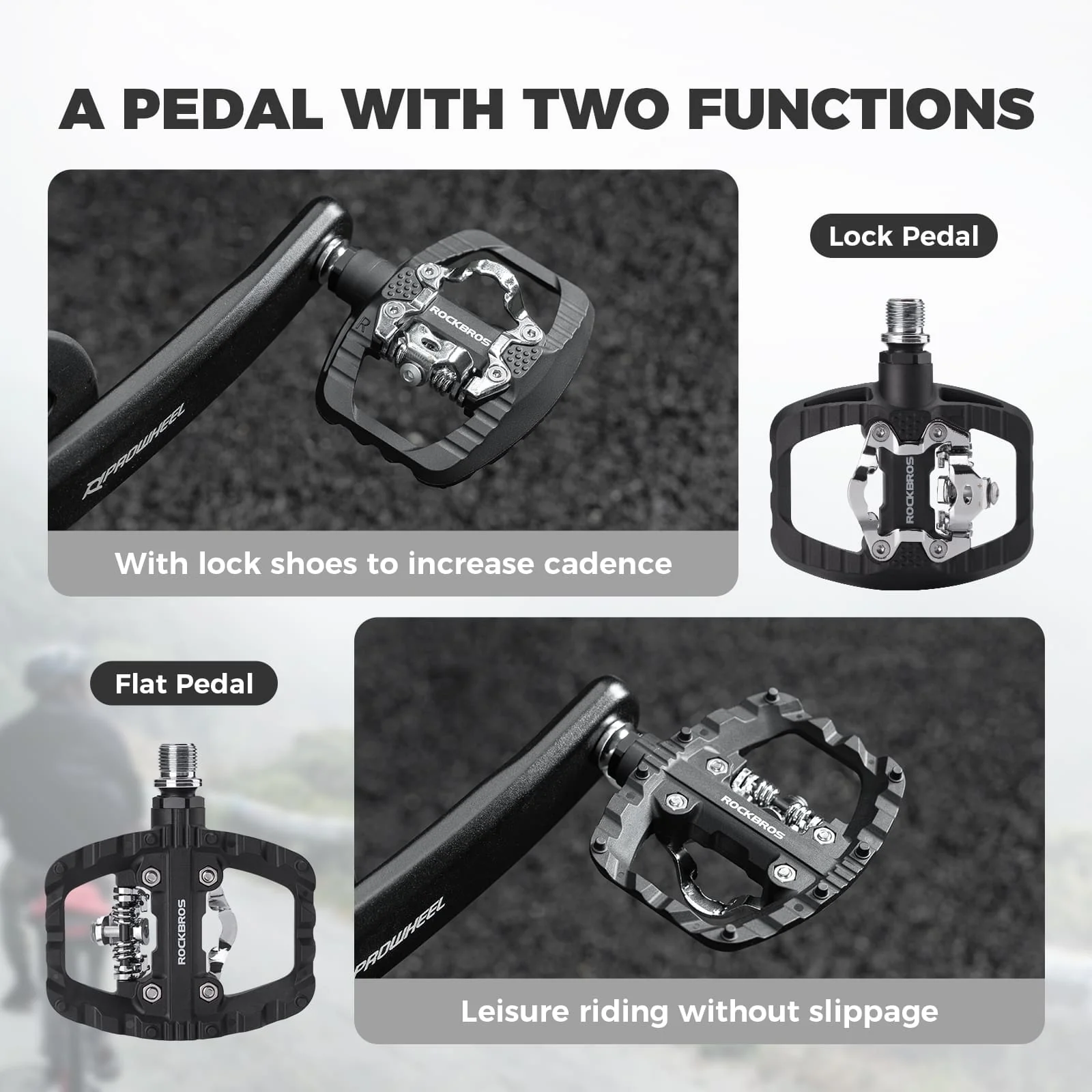 Lightweight Nylon Half-Clip Flat Bike Pedals - Image 4