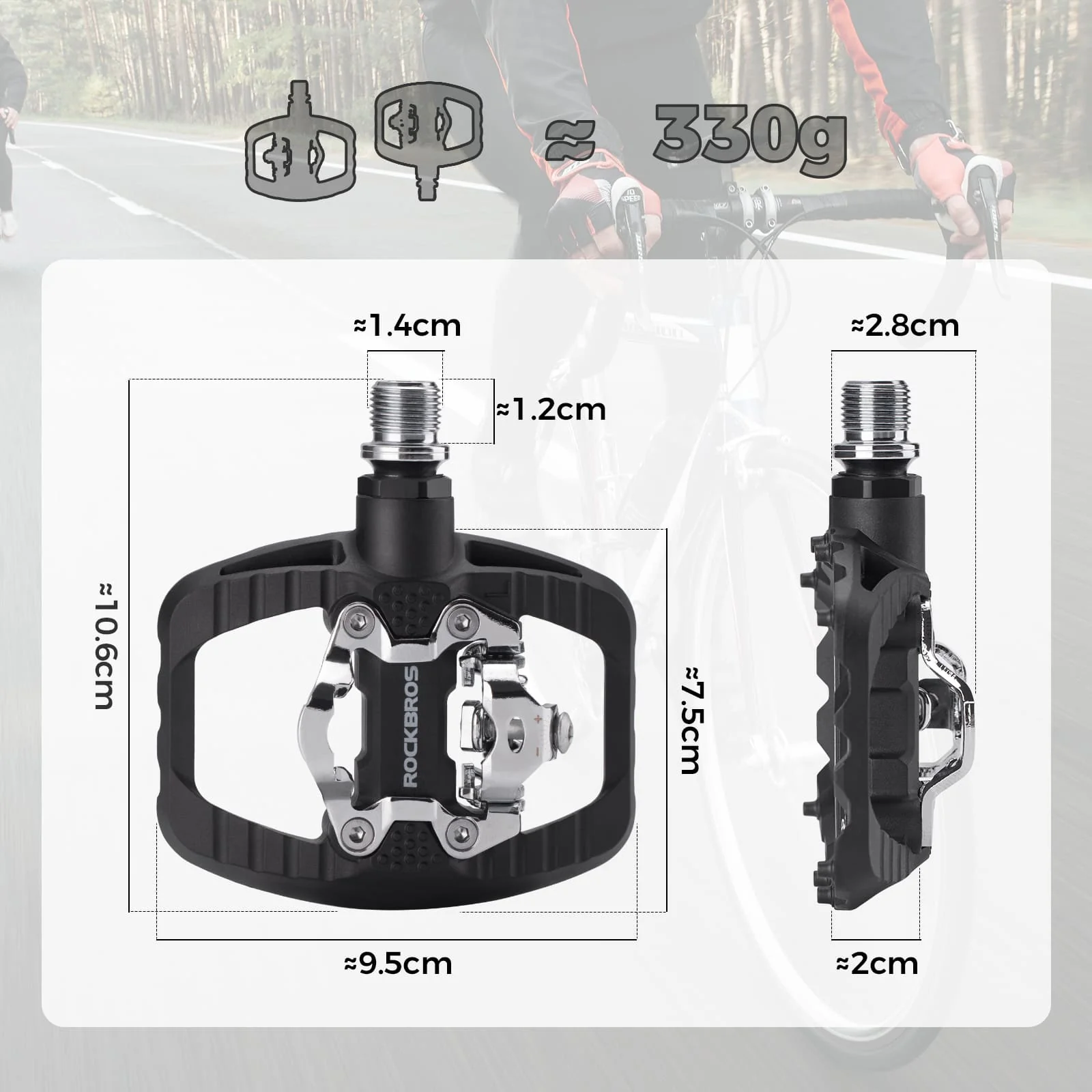 Lightweight Nylon Half-Clip Flat Bike Pedals - Image 5