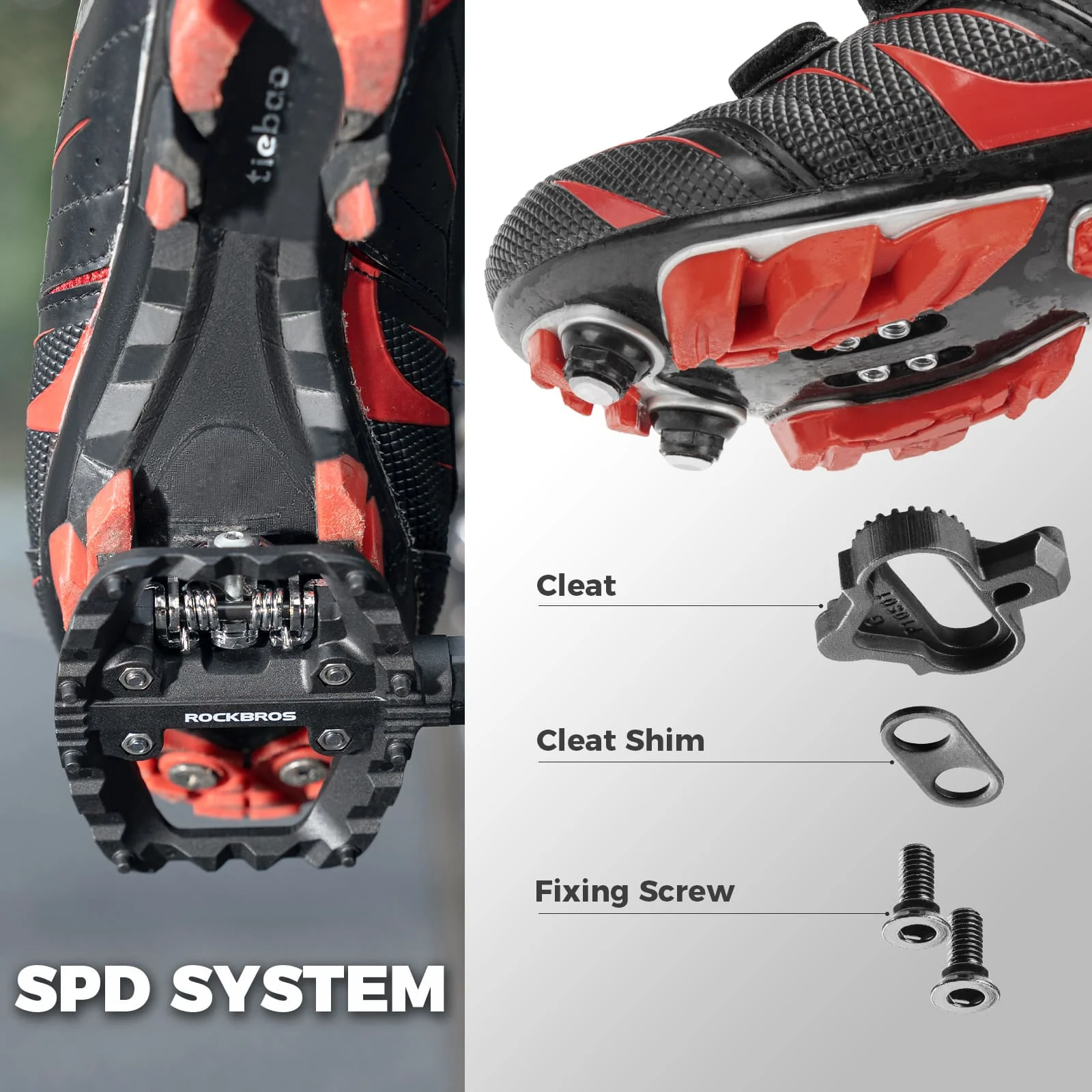 Lightweight Nylon Half-Clip Flat Bike Pedals - Image 6