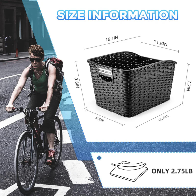 Lightweight Rear Rack Cargo Basket - 30L - Image 3
