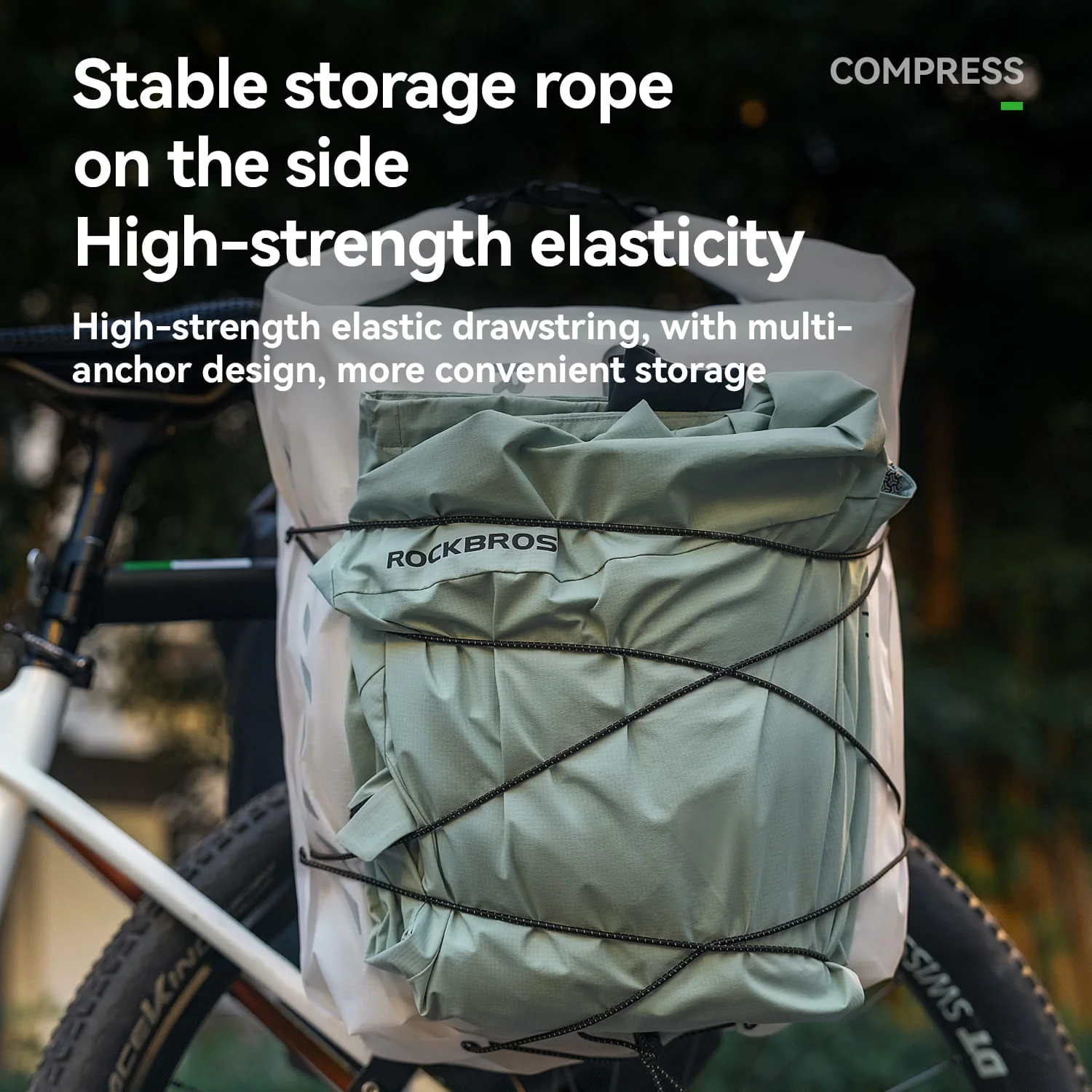 Lightweight Waterproof Bike Rear Rack Bag-23L - Image 7