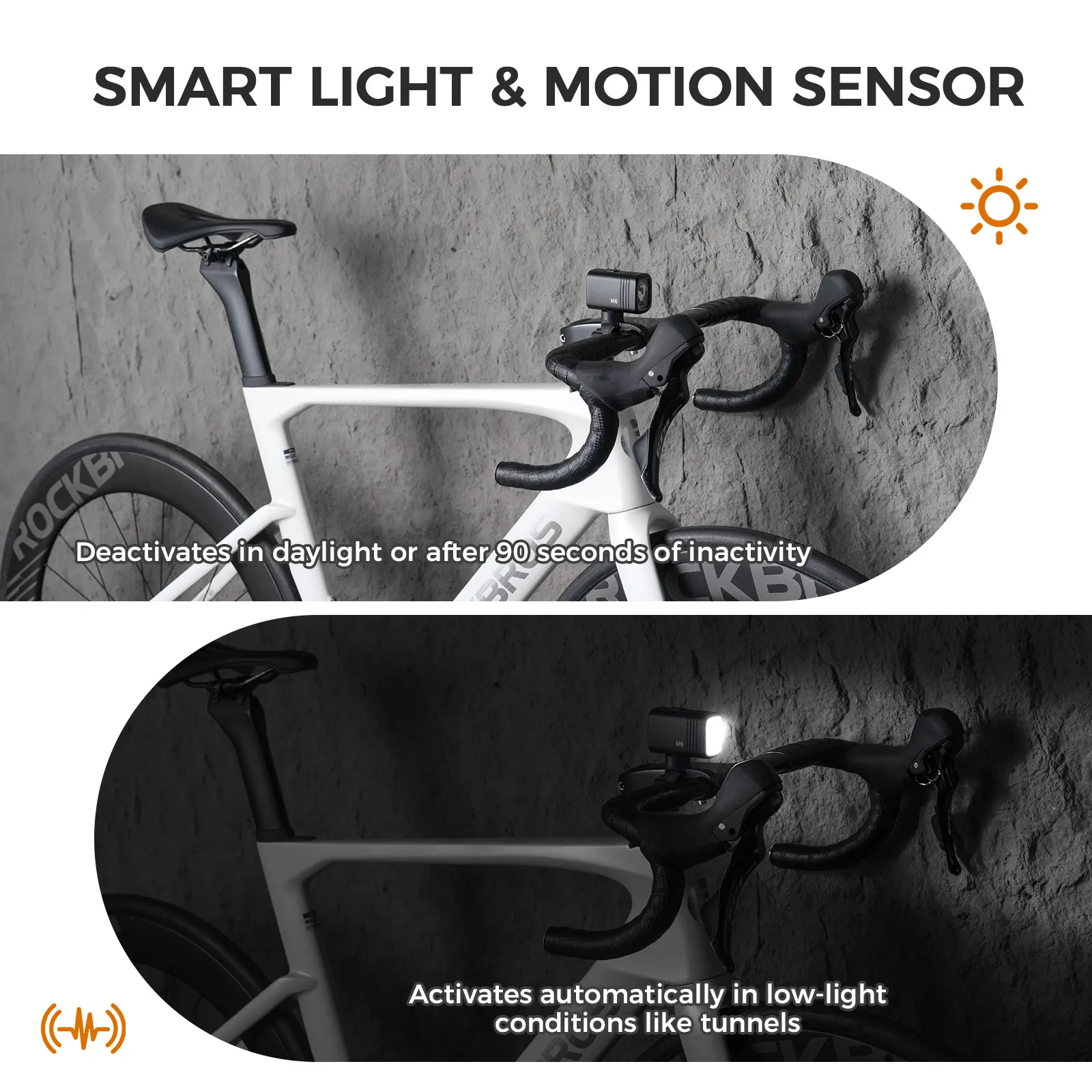 M6 Handlebar Mounted Smart Bike Front Light - Image 10