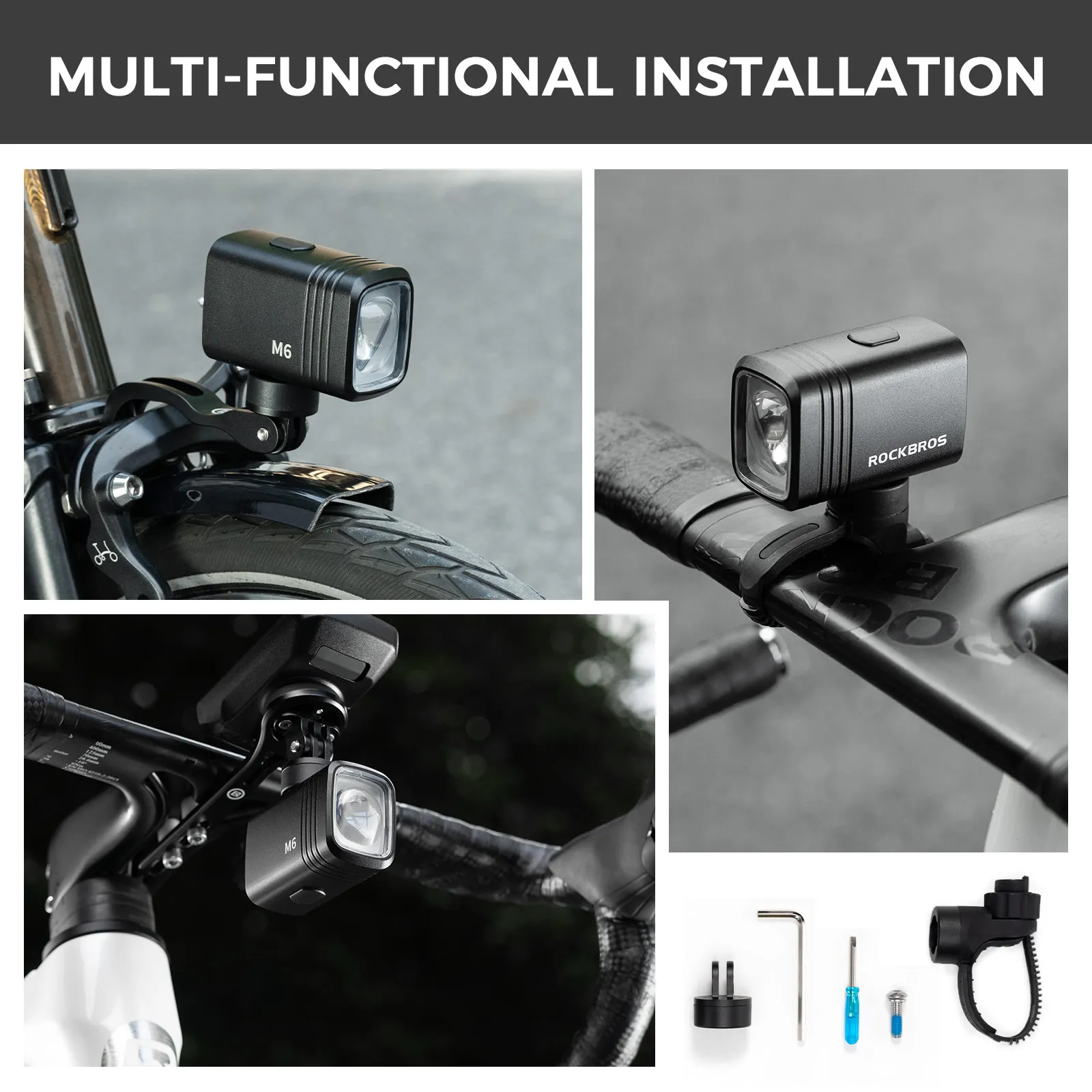 M6 Handlebar Mounted Smart Bike Front Light - Image 12