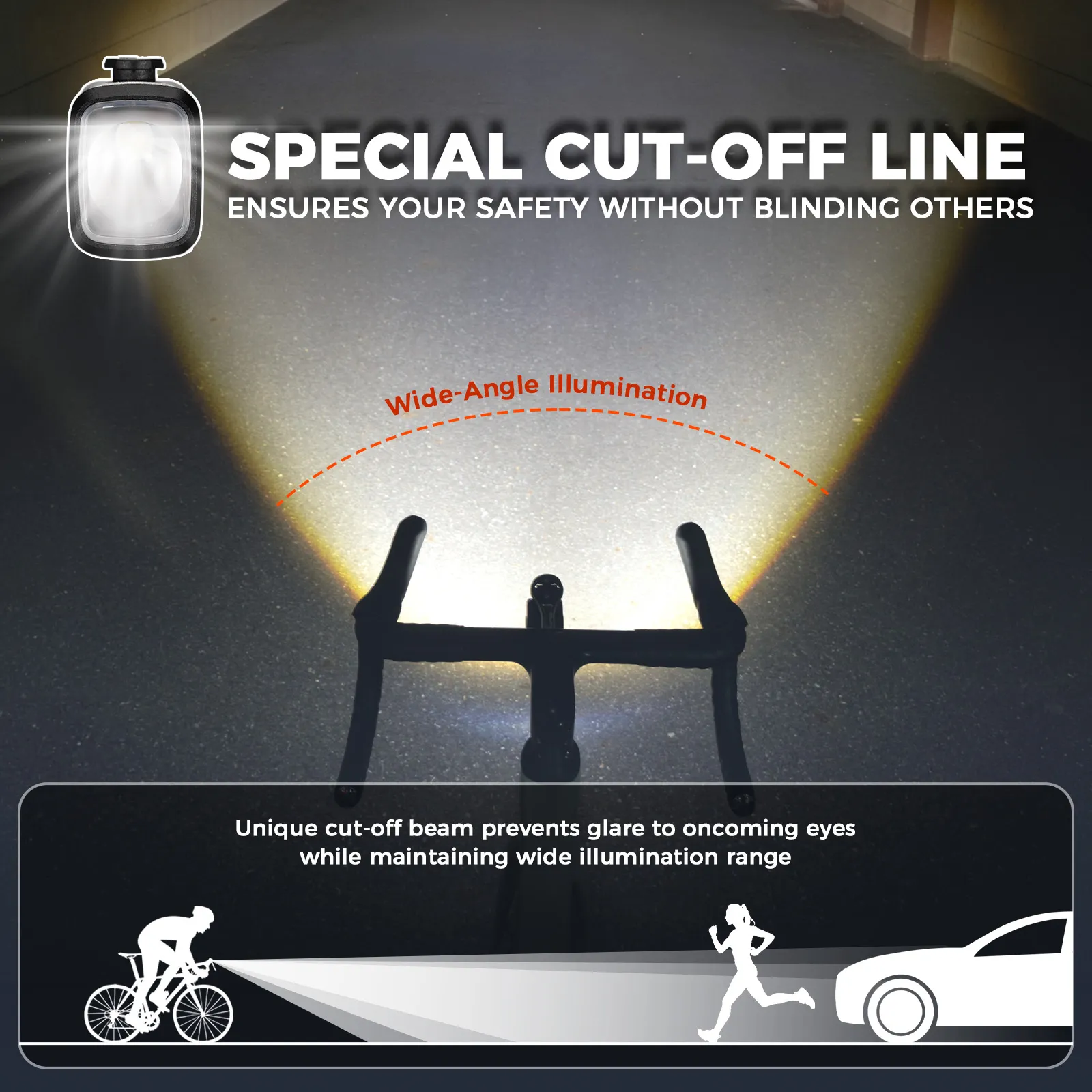 M6 Handlebar Mounted Smart Bike Front Light - Image 7