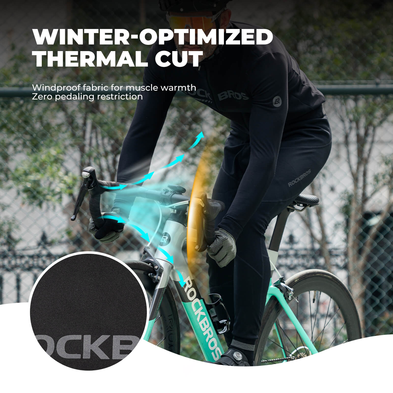 Men's Winter Cycling Tights with 4D Padded Seat - Image 5