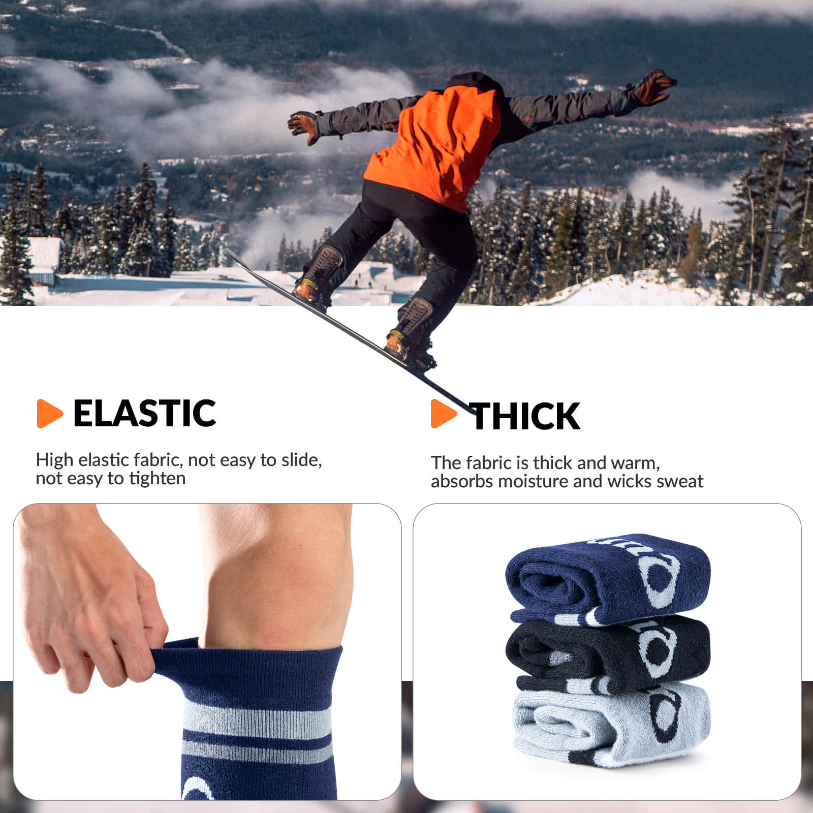 Merino Wool Ski Socks - Image 20