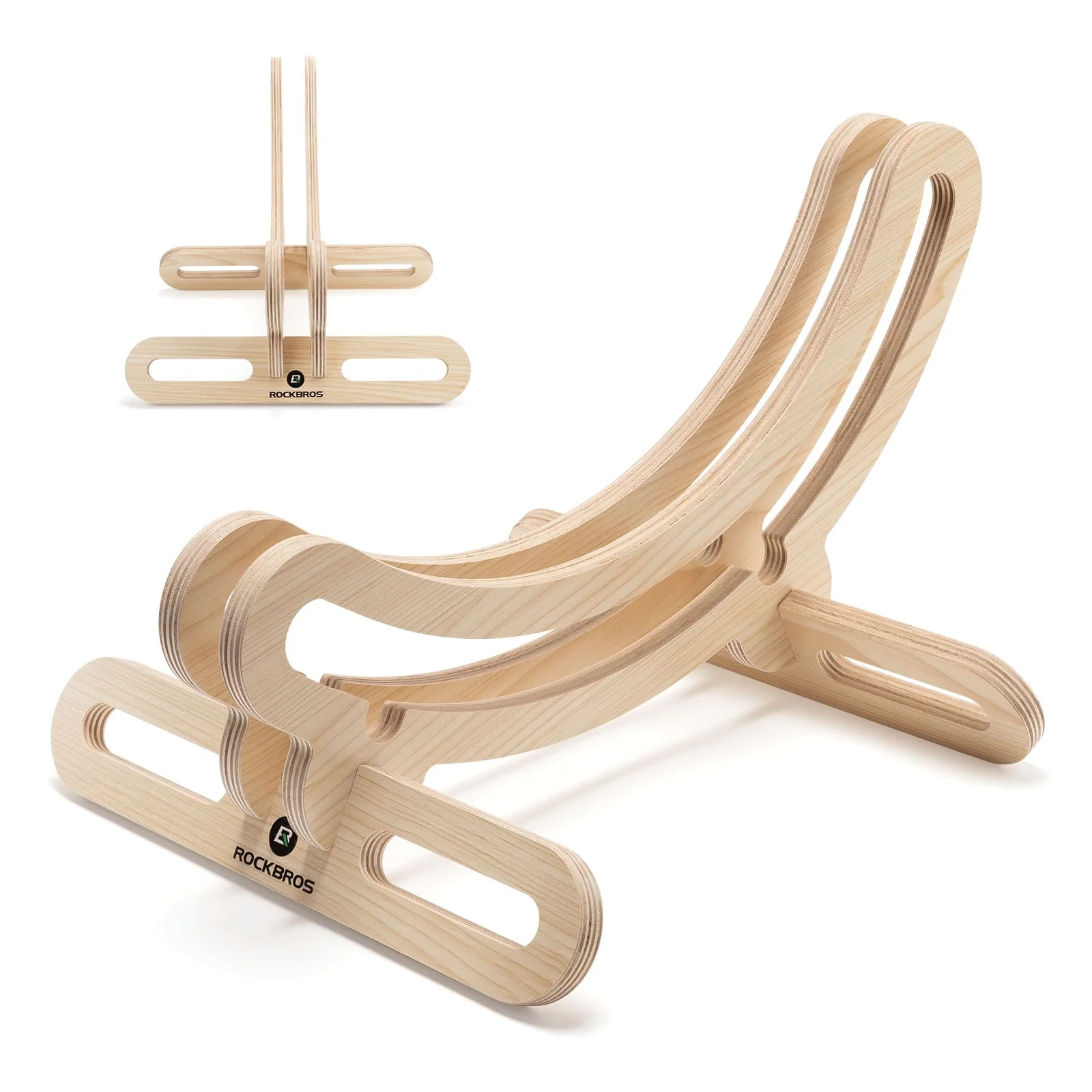 Minimalist Wooden Bike Stand - Image 3