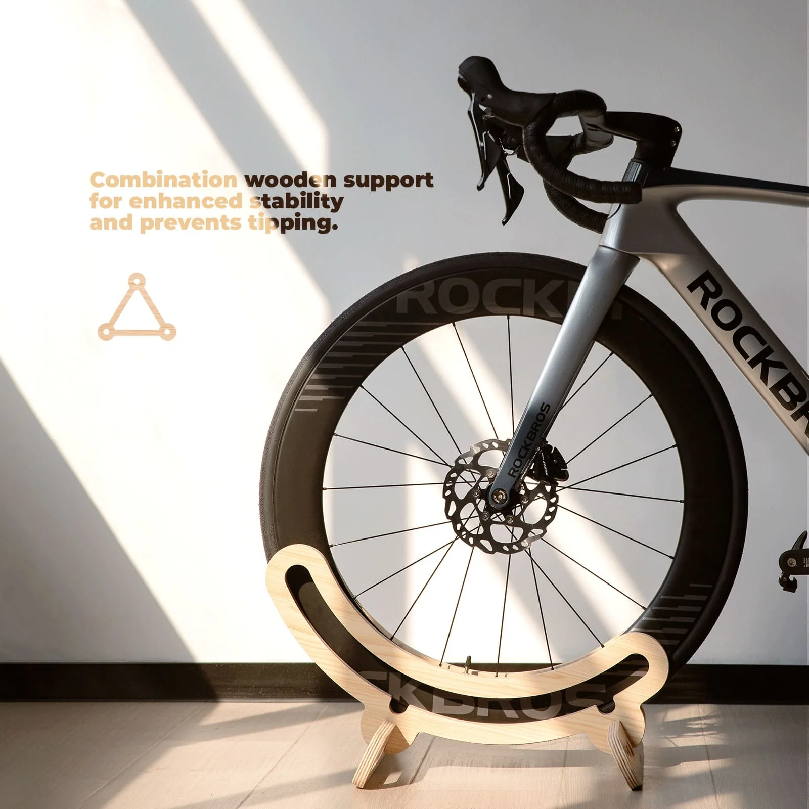 Minimalist Wooden Bike Stand - Image 7