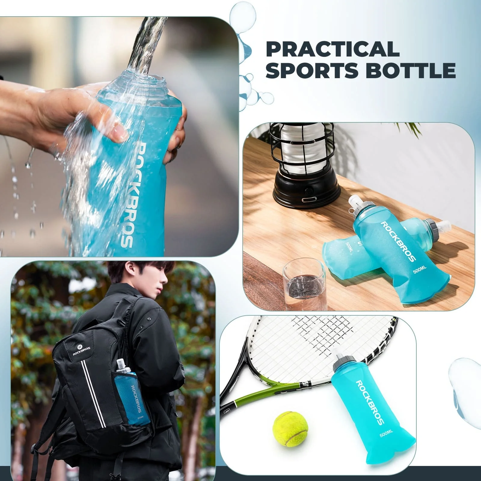 Outdoor Soft Water Bottle 500ml - Image 4