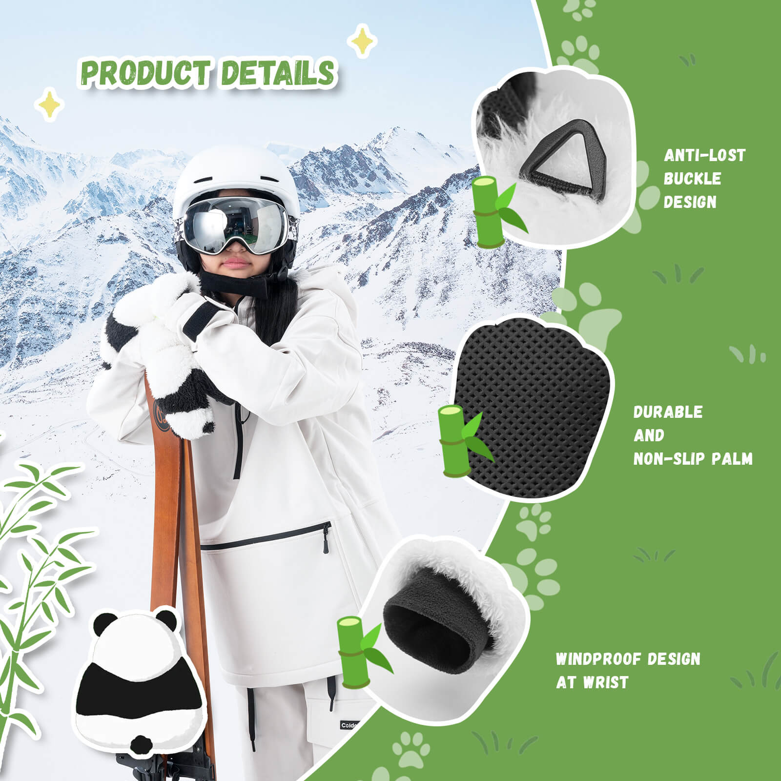 Panda Ski Gloves - Image 5