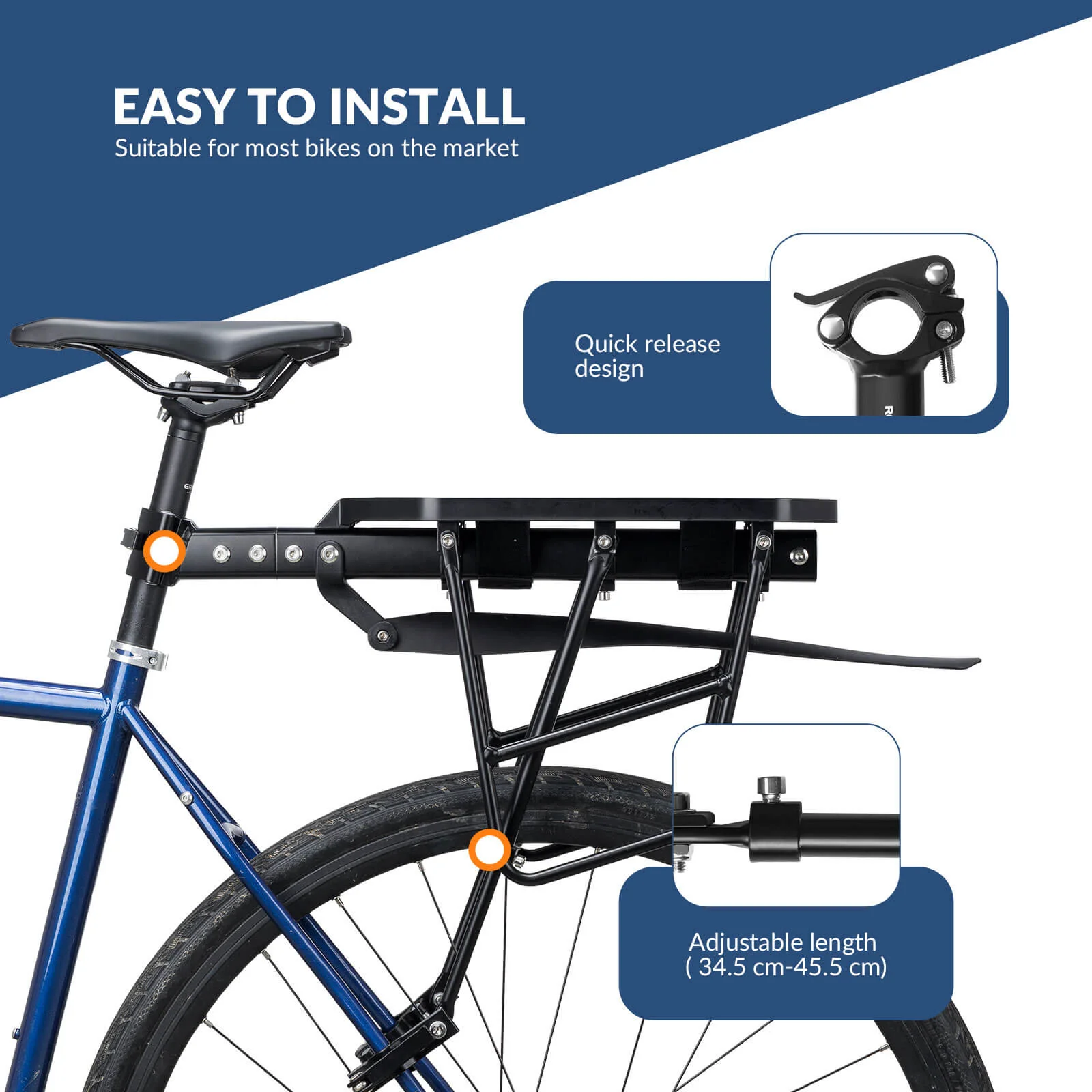 Quick Release Bike Rear Rack - Image 5