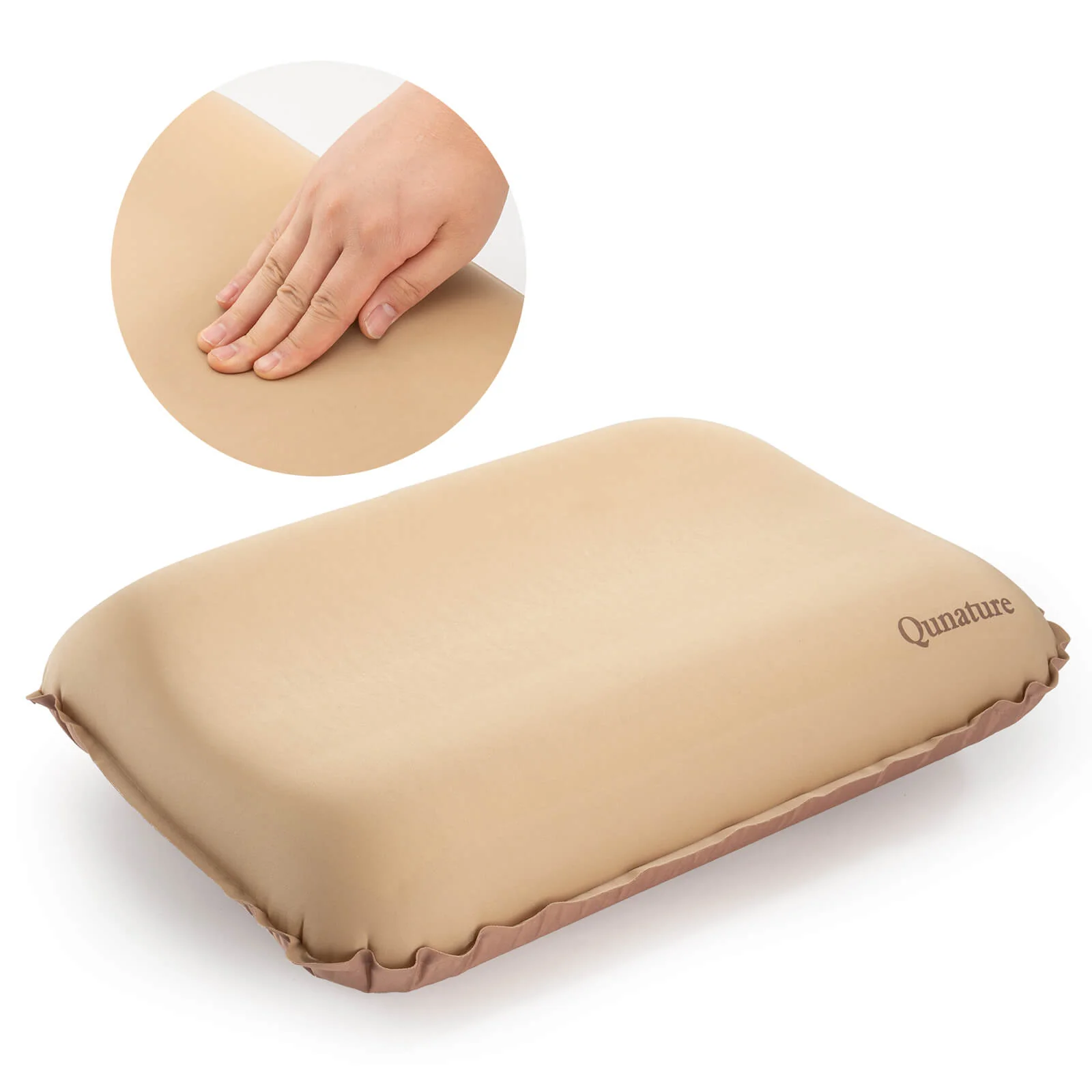 Qunature Self-Inflating Cheese Foam Camping Pillow - Image 3