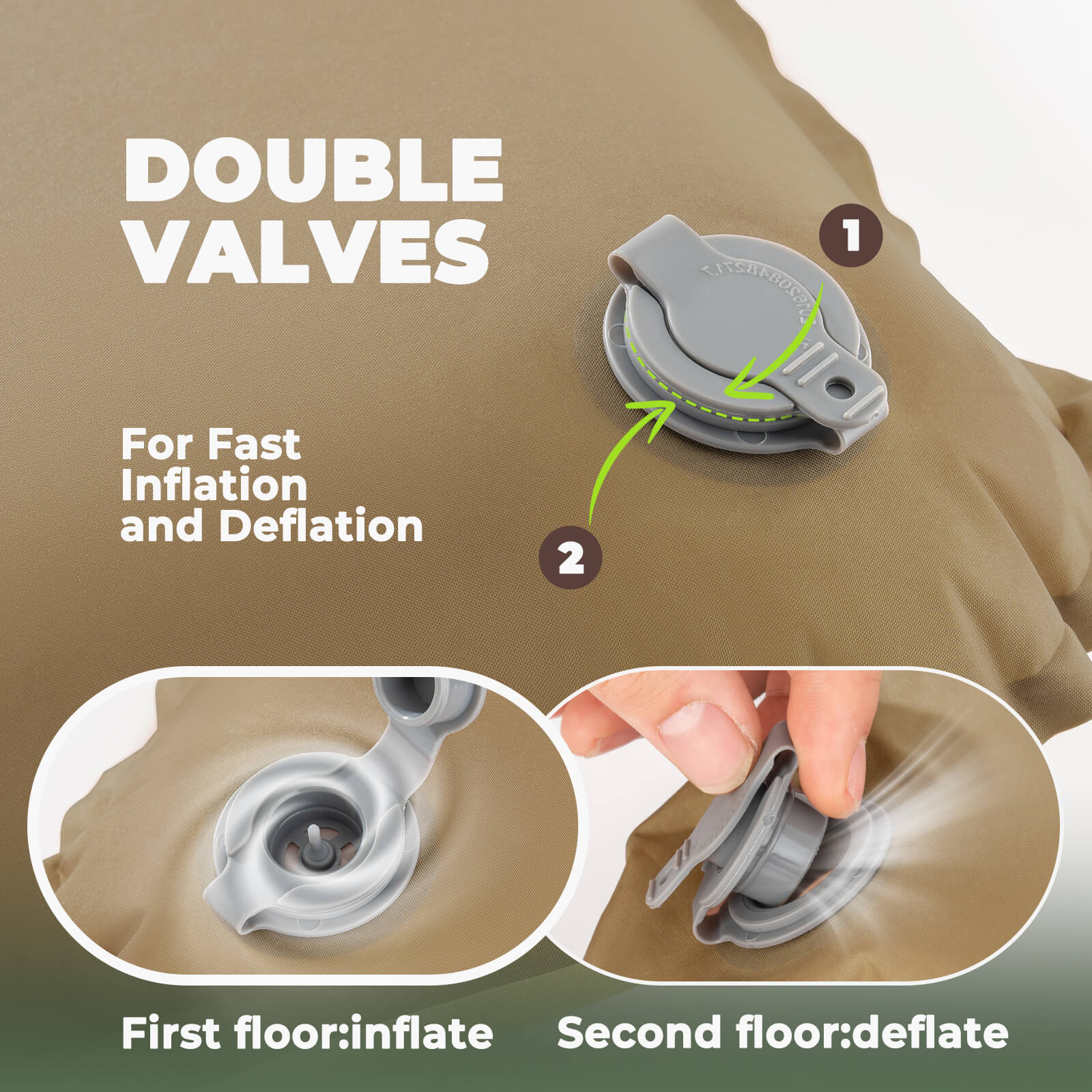 Qunature Self-Inflating Cheese Foam Camping Pillow - Image 6