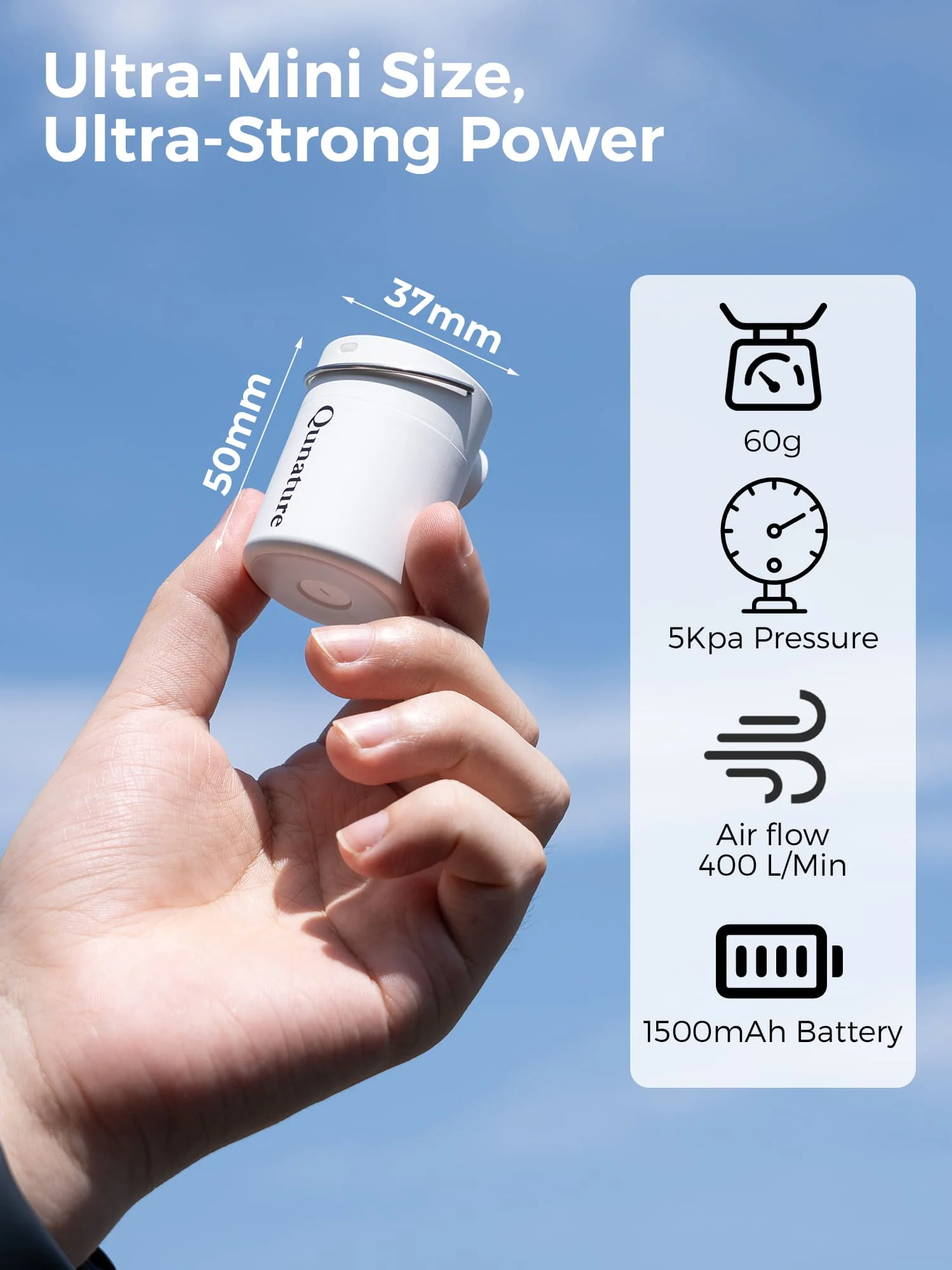 Qunature Mini Electric Air Pump for Camping & Outdoor Gear - Image 19