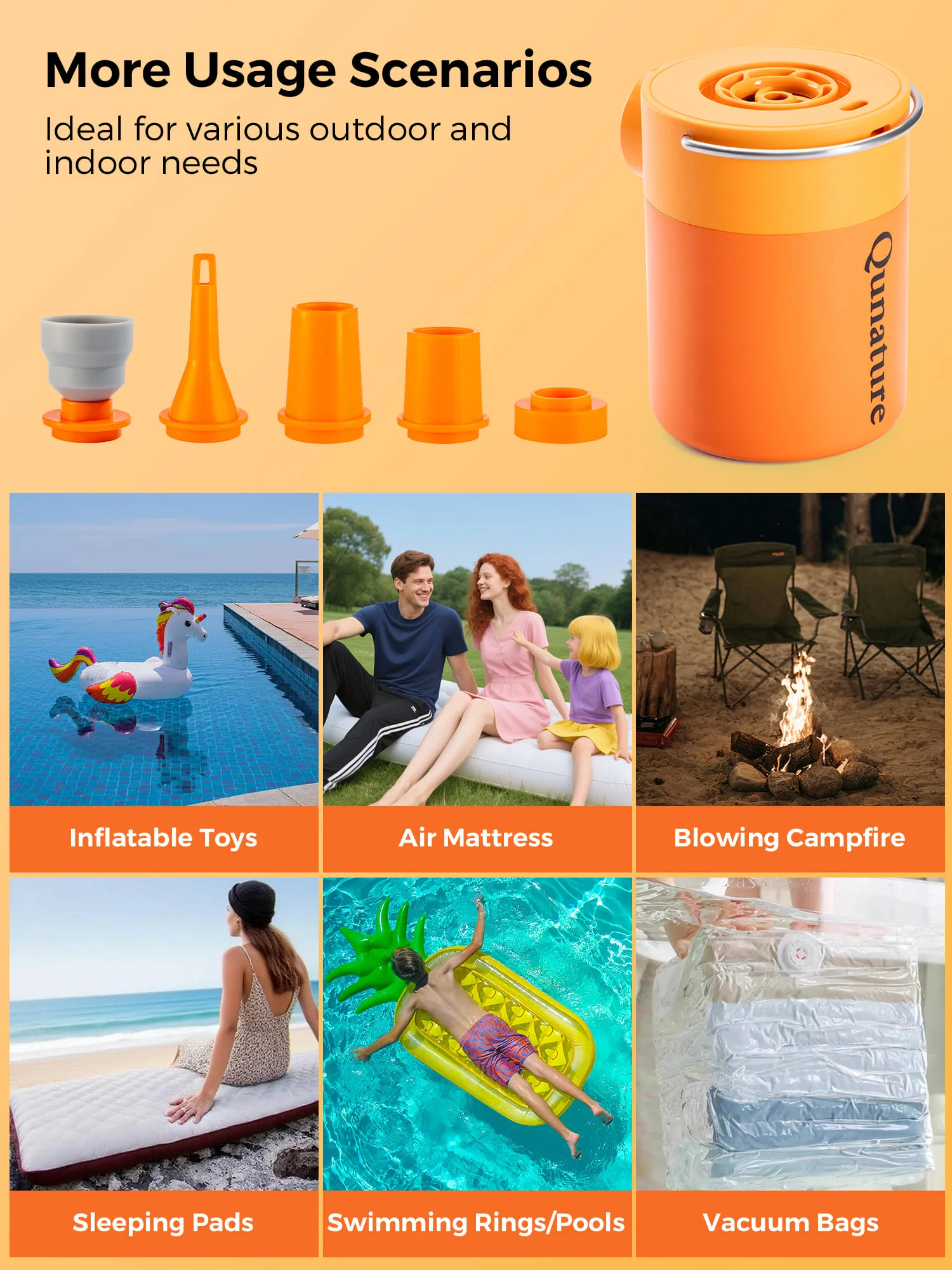 Qunature Mini Electric Air Pump for Camping & Outdoor Gear - Image 28